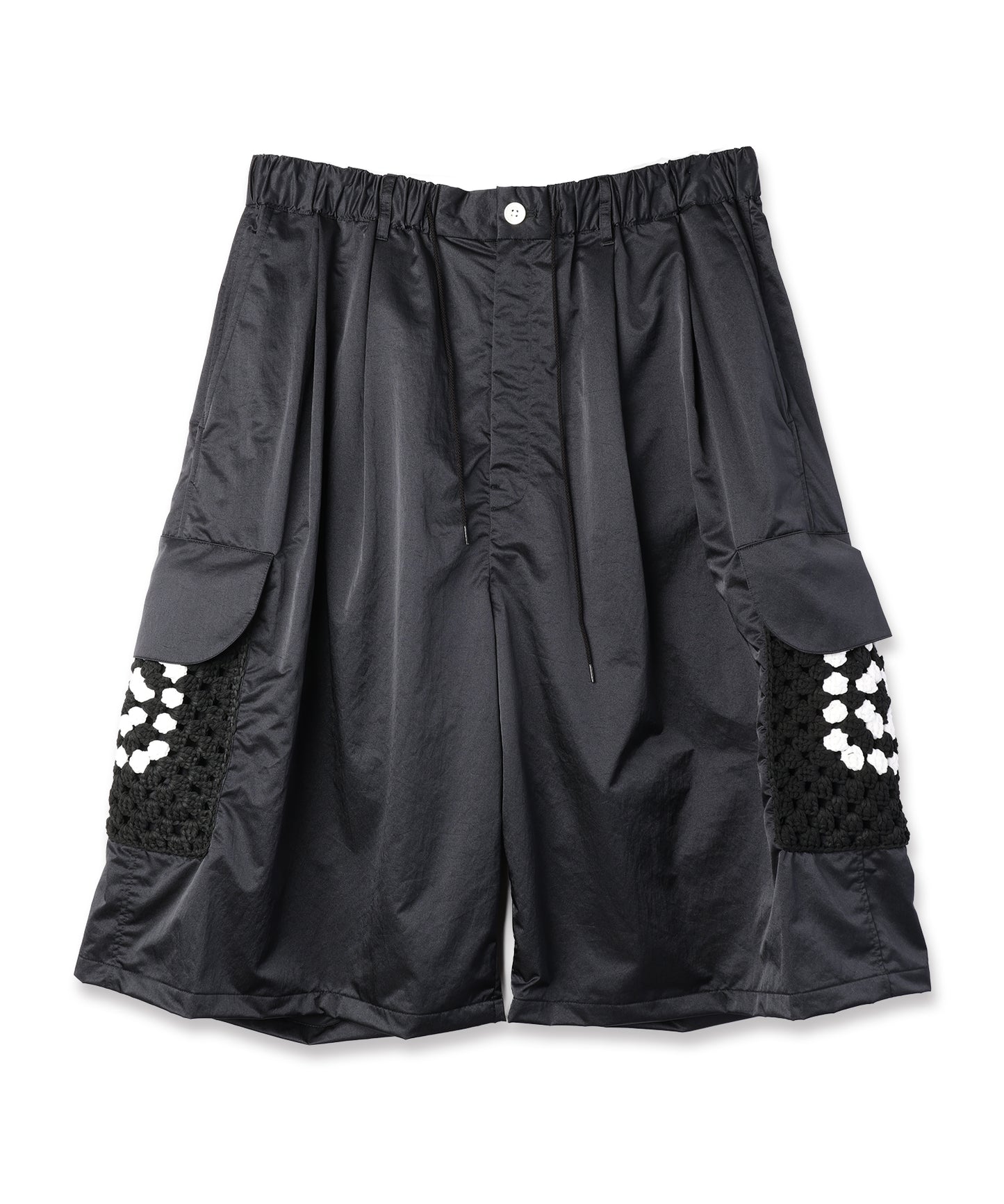 KAJIF NYLON CROCHET POCKET CARGO SHORTS