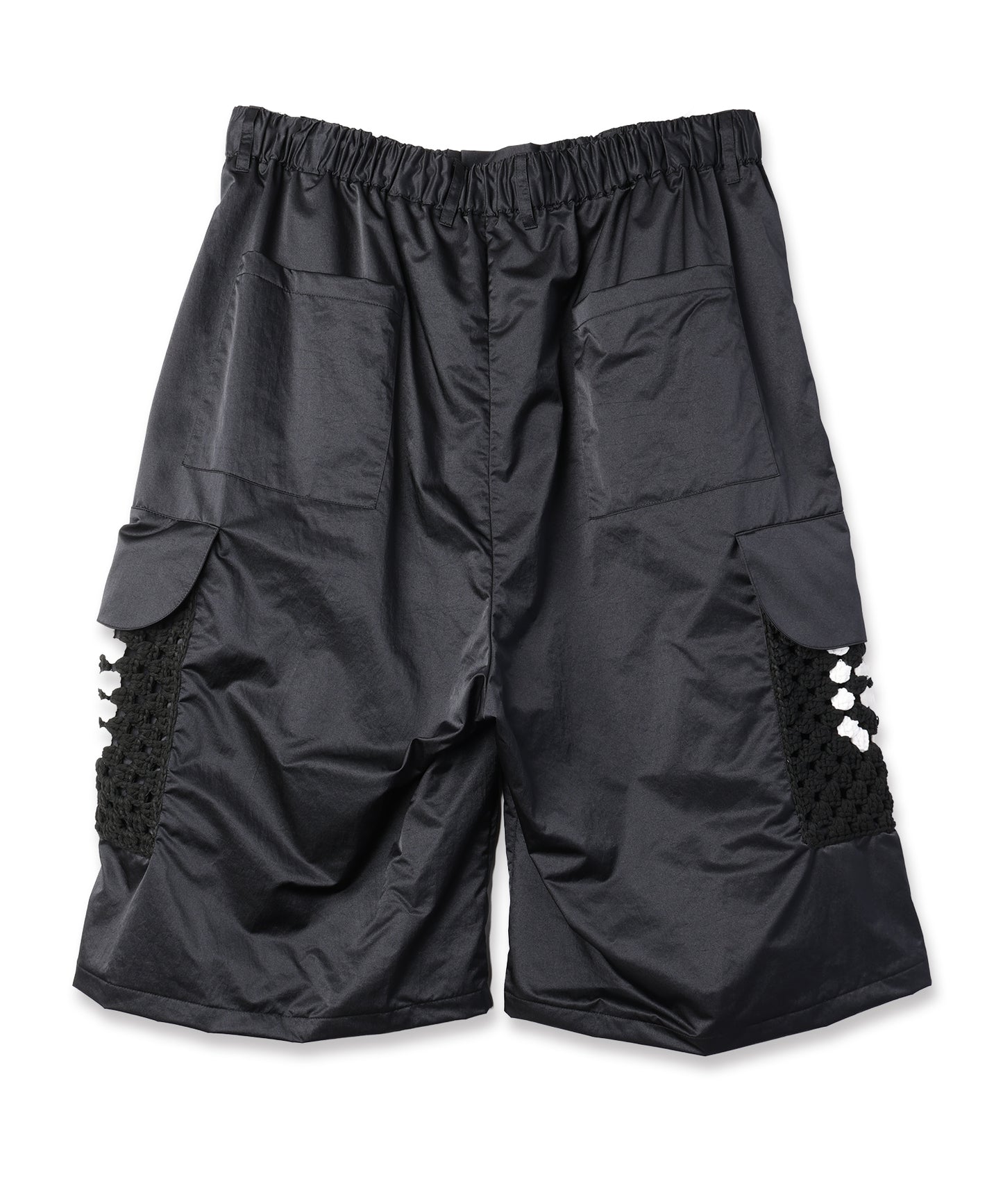 KAJIF NYLON CROCHET POCKET CARGO SHORTS