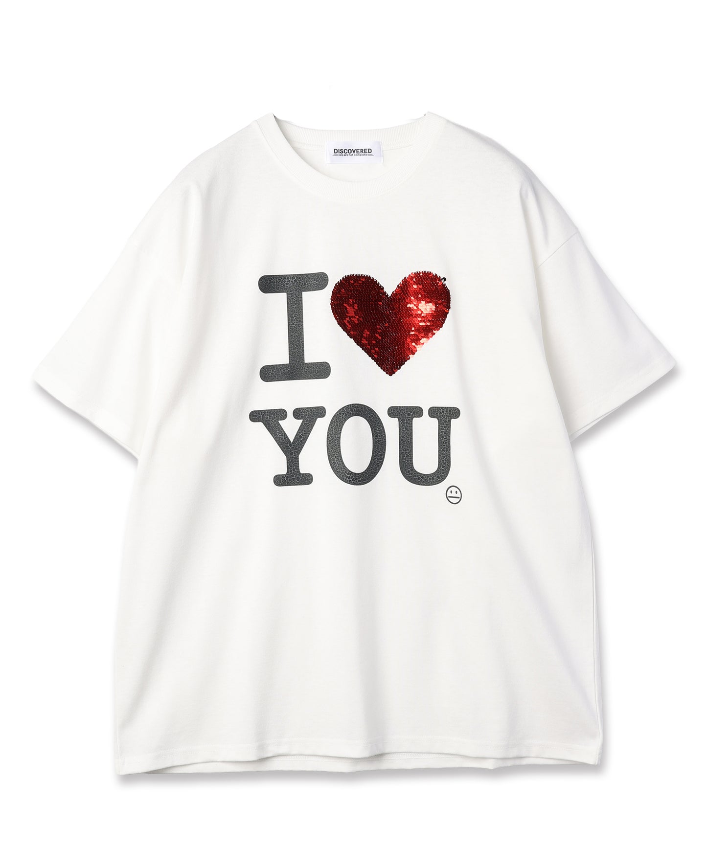 I LOVE＆HATE SEQUINS DAMAGE TEE