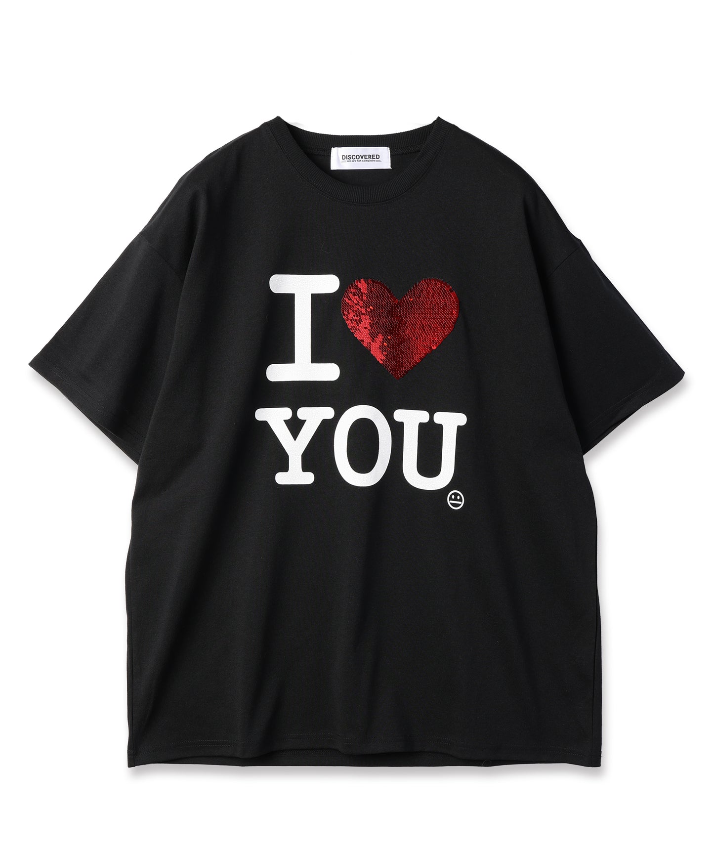 I LOVE＆HATE SEQUINS DAMAGE TEE