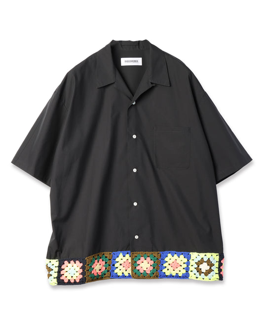 HEM CROCHET OPEN COLLAR SHIRTS