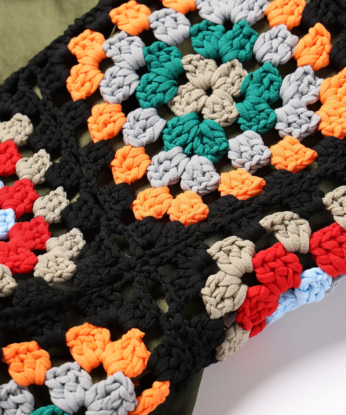 KAJIF NYLON CROCHET SLEEVE PULLOVER