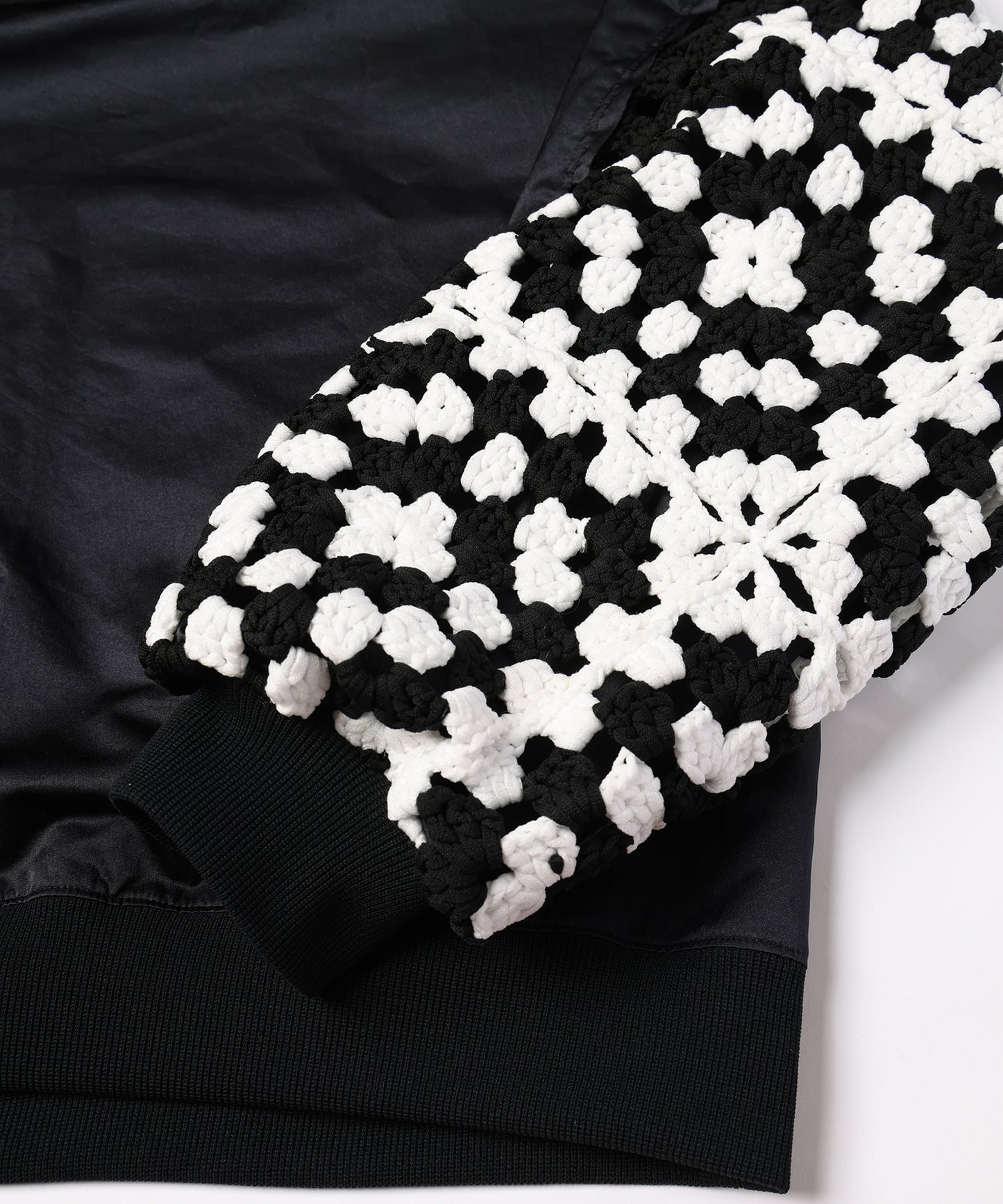 KAJIF NYLON CROCHET SLEEVE PULLOVER