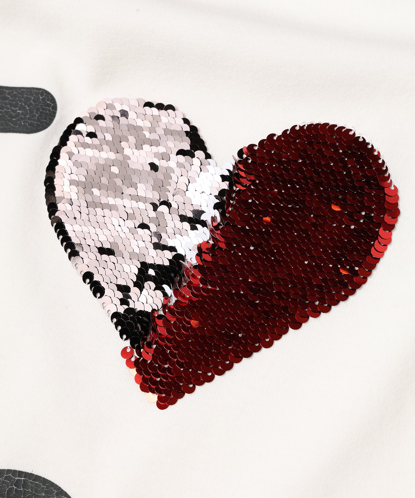 I LOVE＆HATE SEQUINS DAMAGE TEE