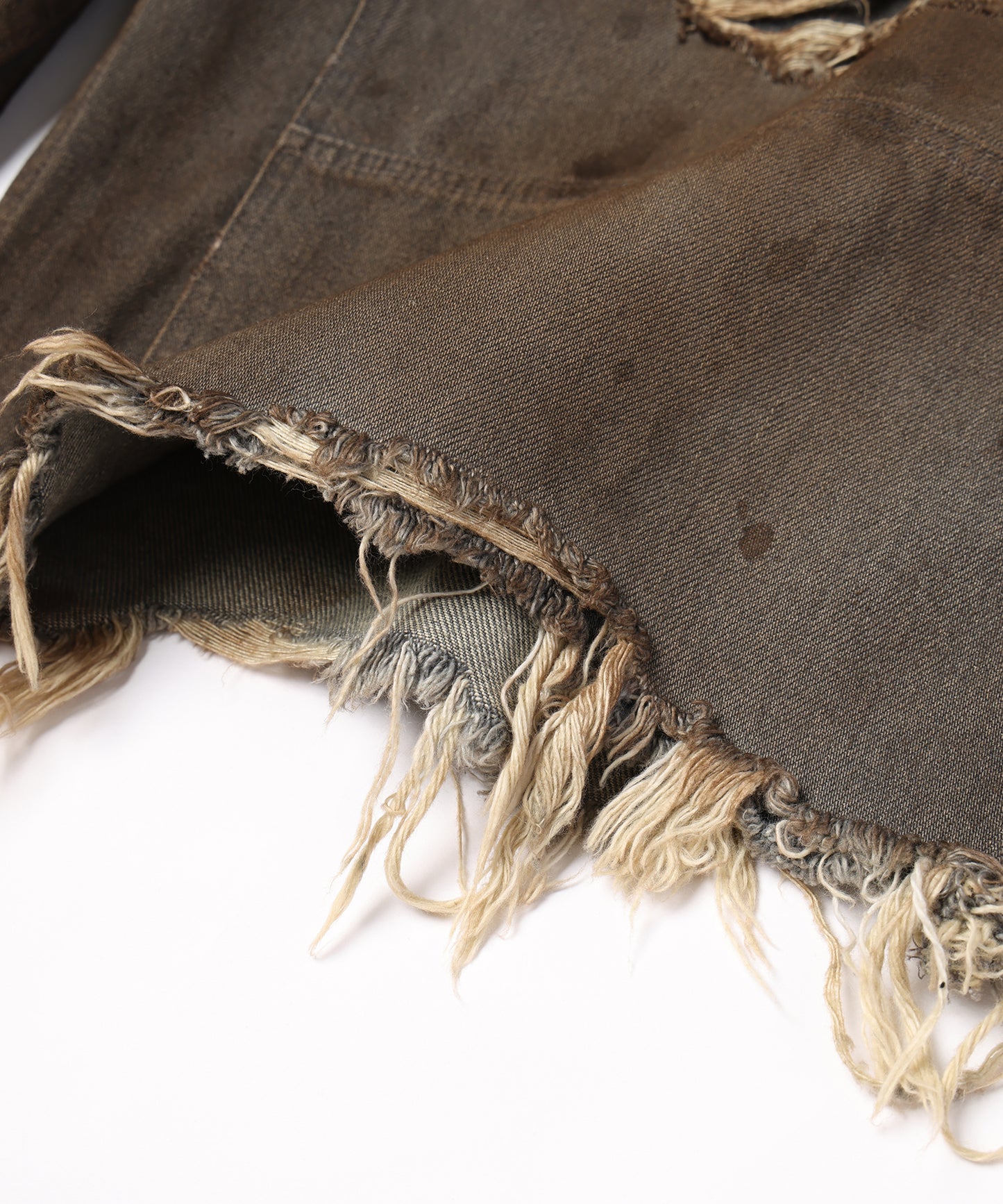 DOUBLE KNEE DENIM SHORTS