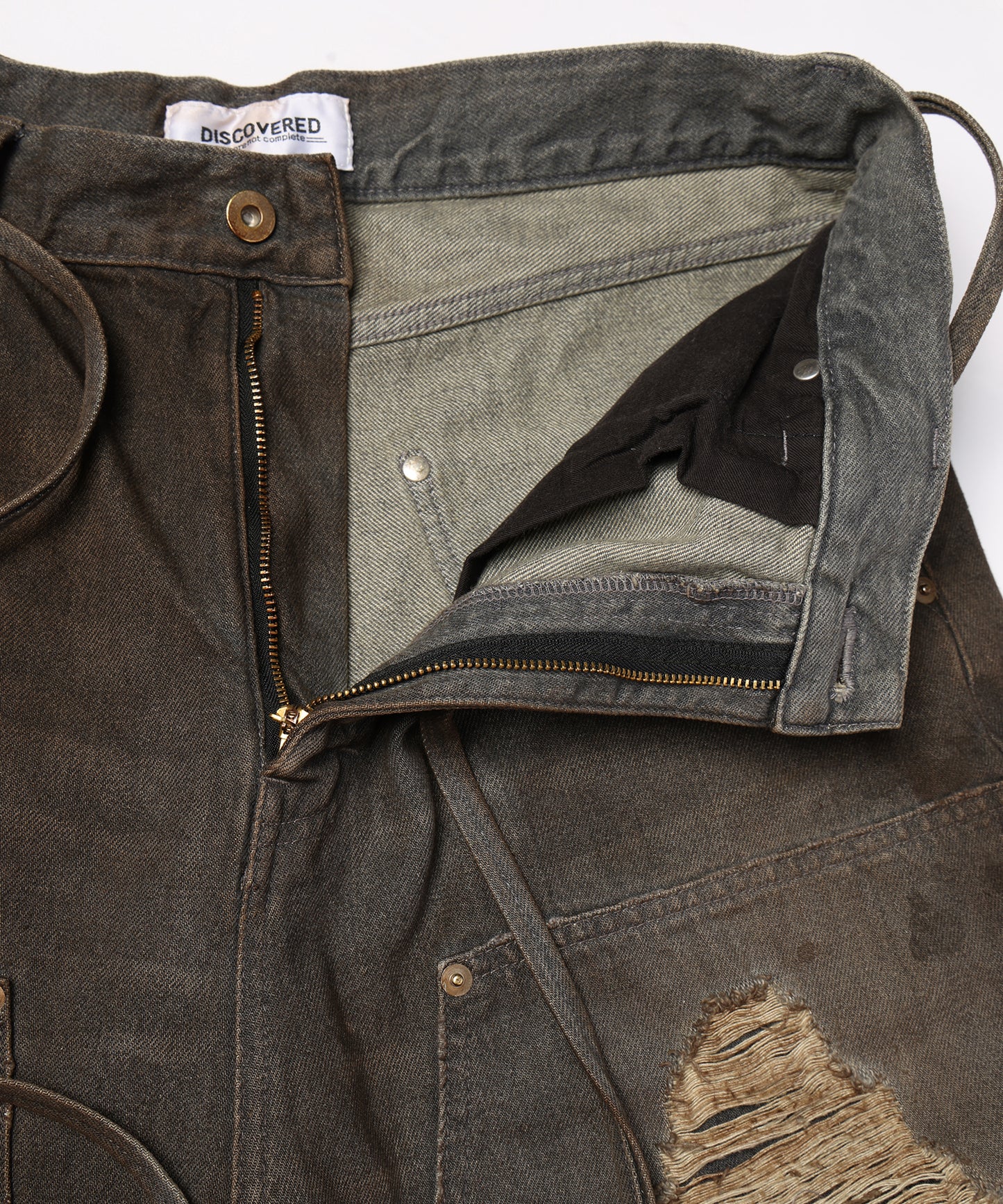 DOUBLE KNEE DENIM SHORTS