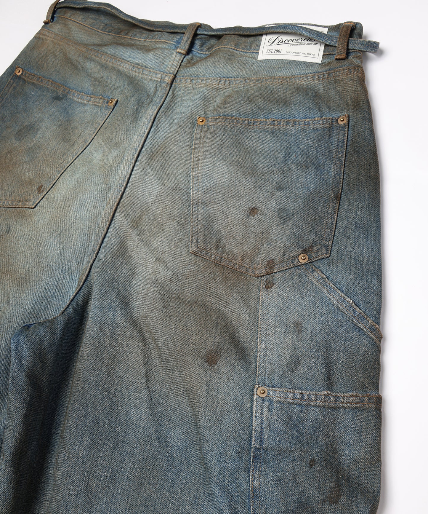 DOUBLE KNEE DENIM SHORTS