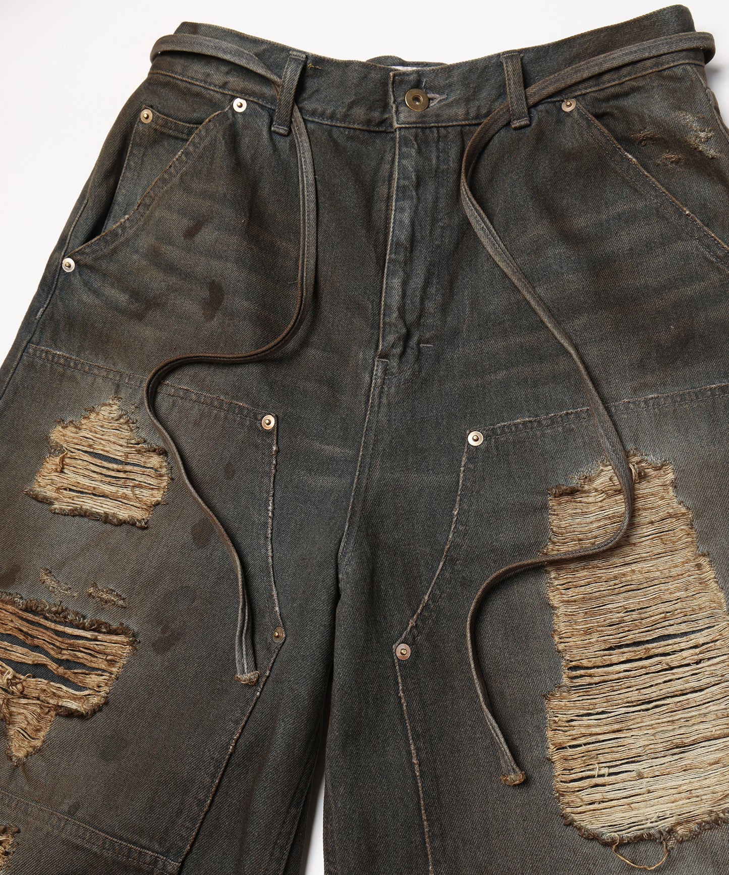 DOUBLE KNEE DENIM PANTS