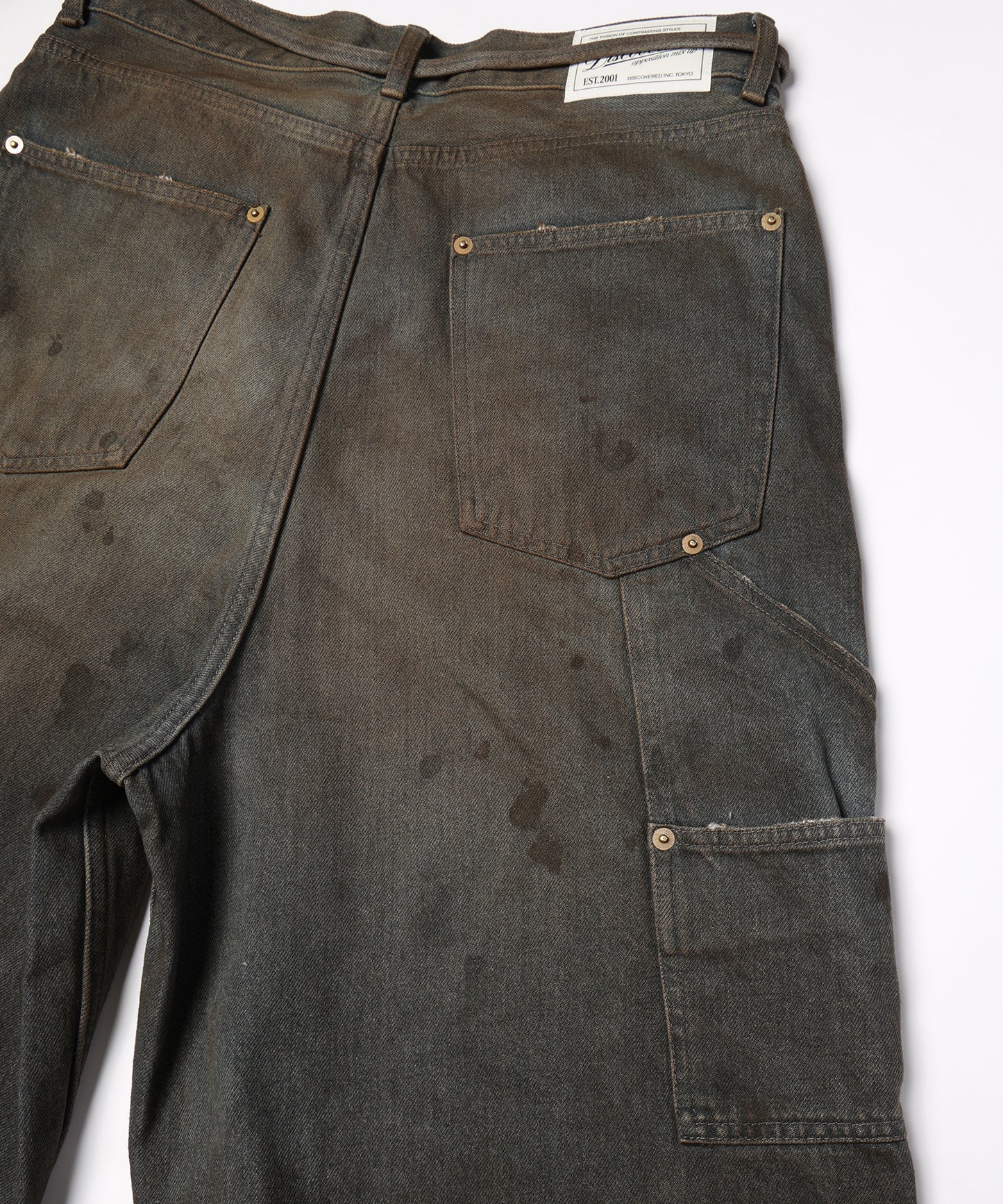 DOUBLE KNEE DENIM PANTS