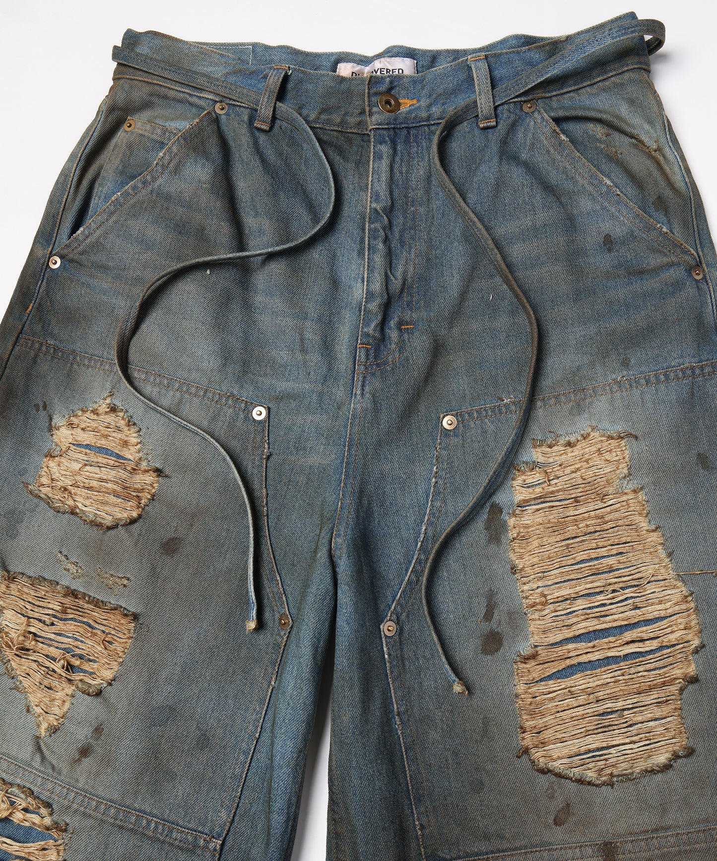 DOUBLE KNEE DENIM PANTS