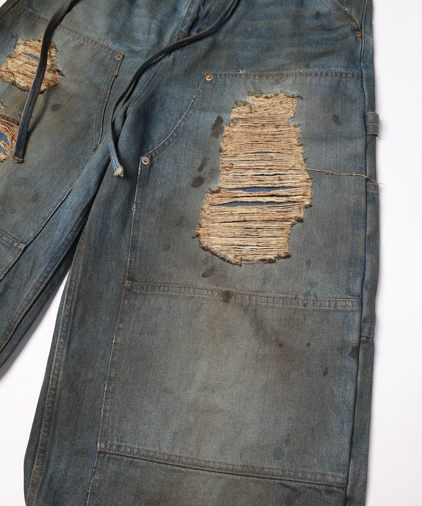 DOUBLE KNEE DENIM PANTS