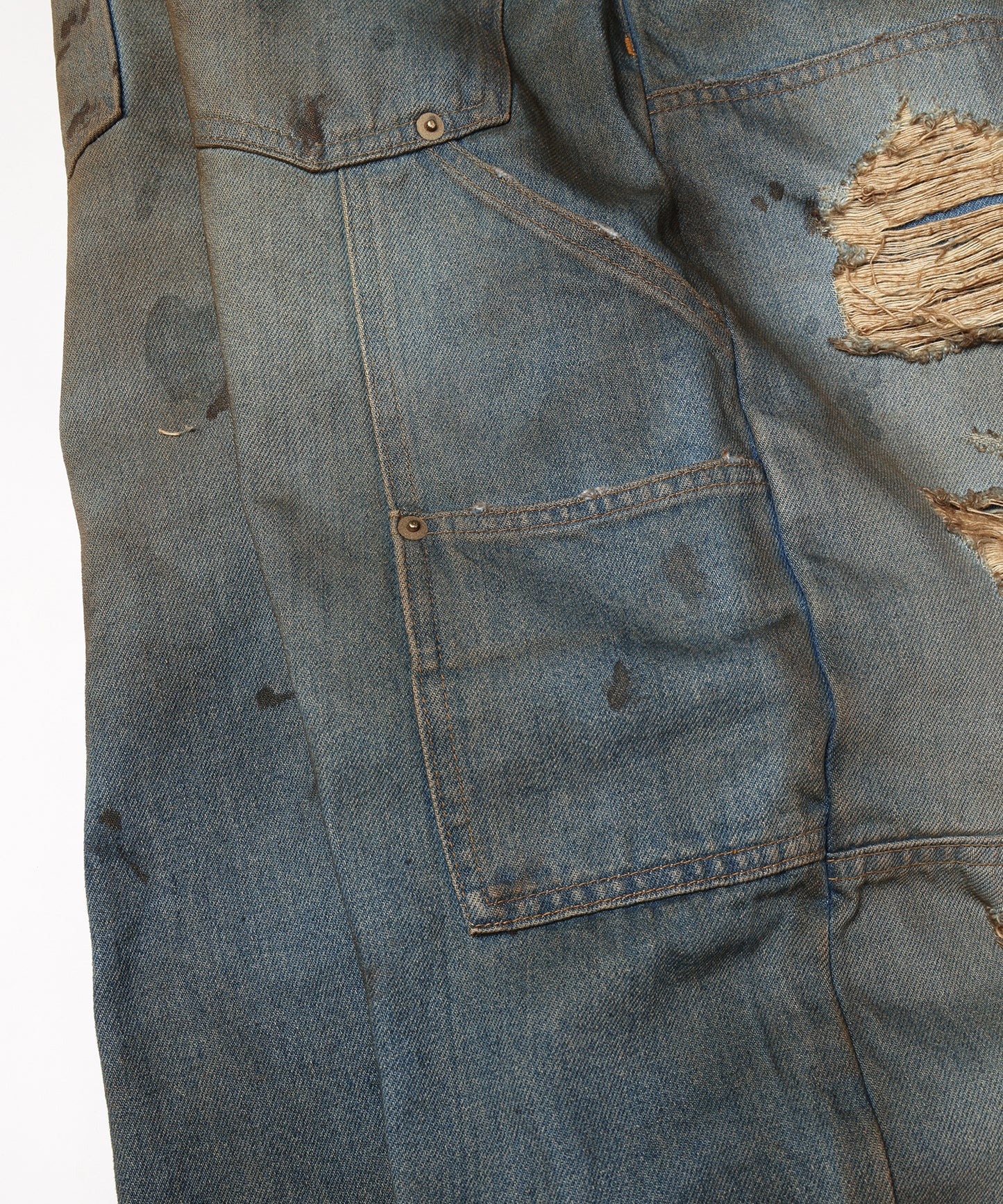 DOUBLE KNEE DENIM PANTS