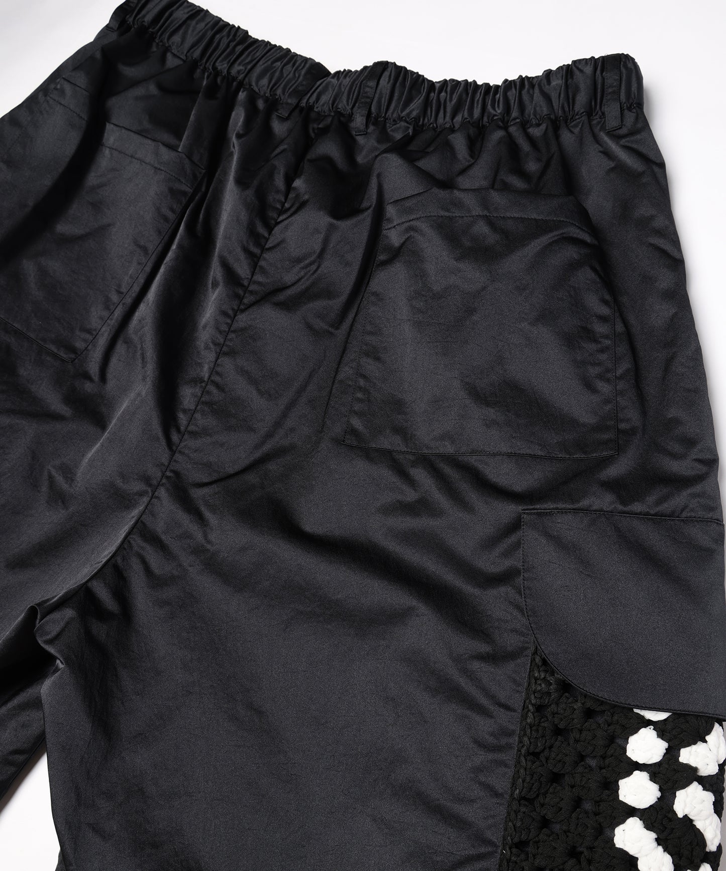 KAJIF NYLON CROCHET POCKET CARGO SHORTS