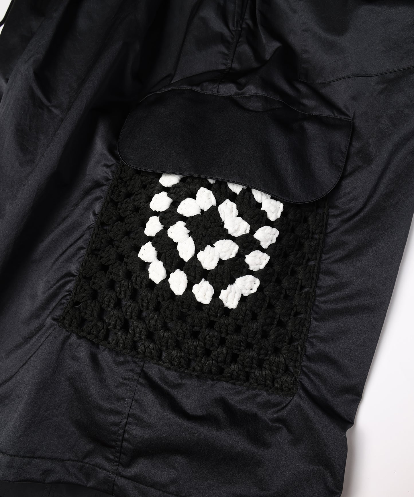 KAJIF NYLON CROCHET POCKET CARGO SHORTS