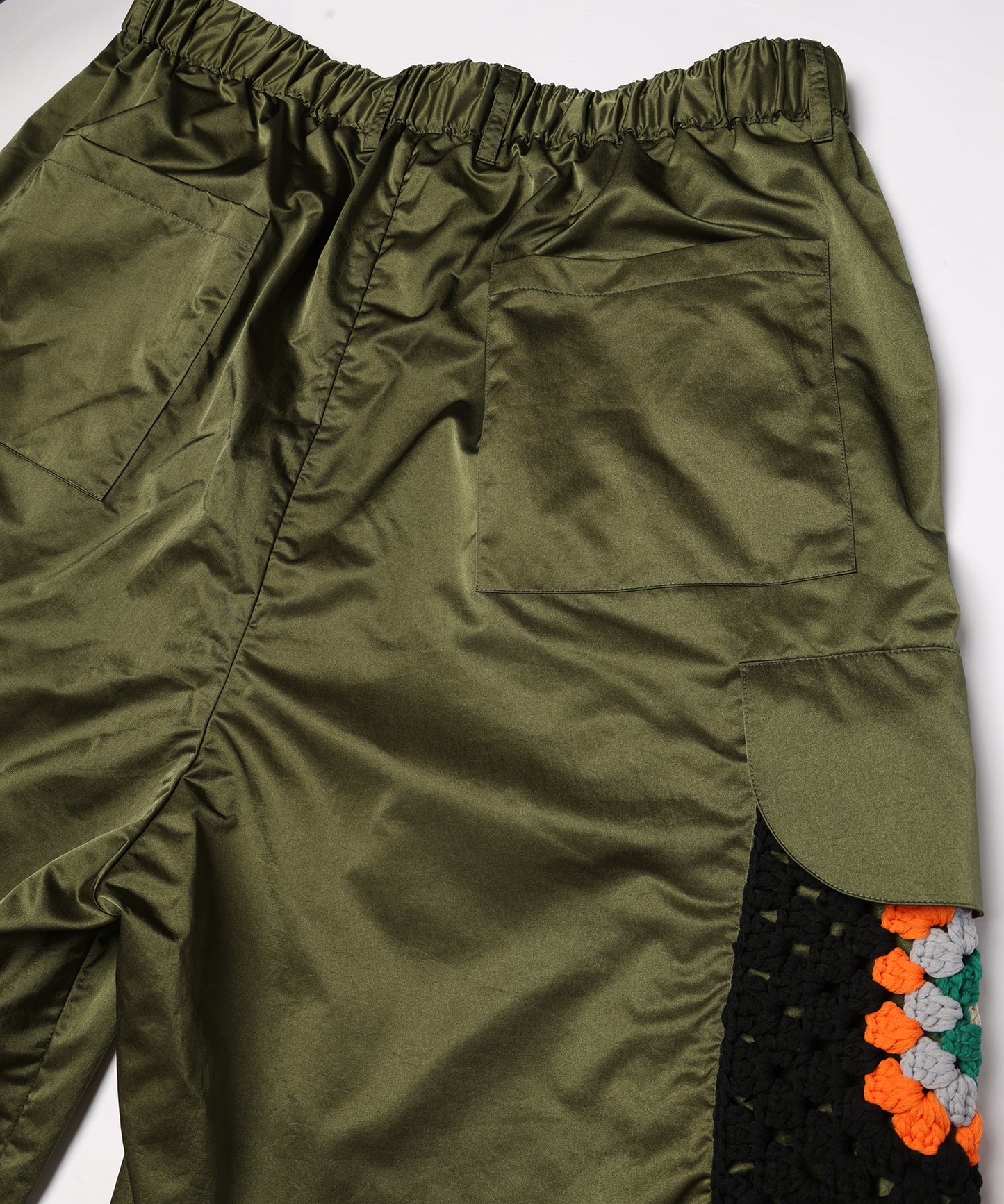 KAJIF NYLON CROCHET POCKET CARGO SHORTS