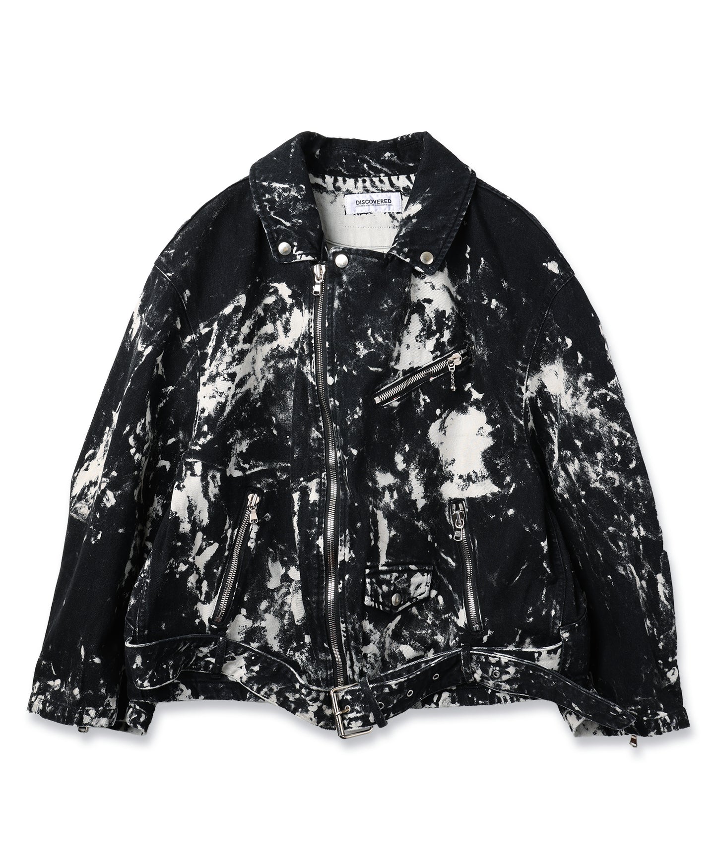BLACK BLEACH W RIDERS BLOUSON