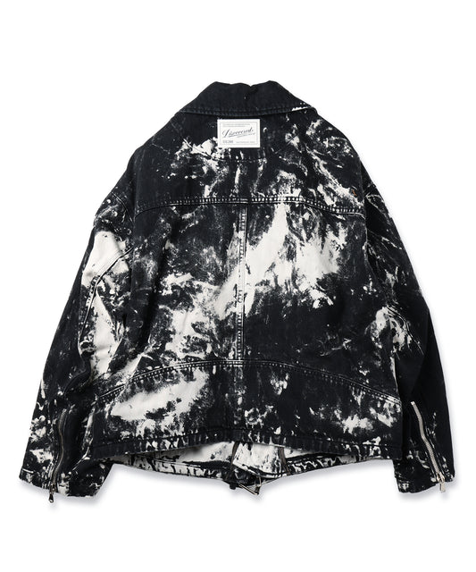BLACK BLEACH W RIDERS BLOUSON