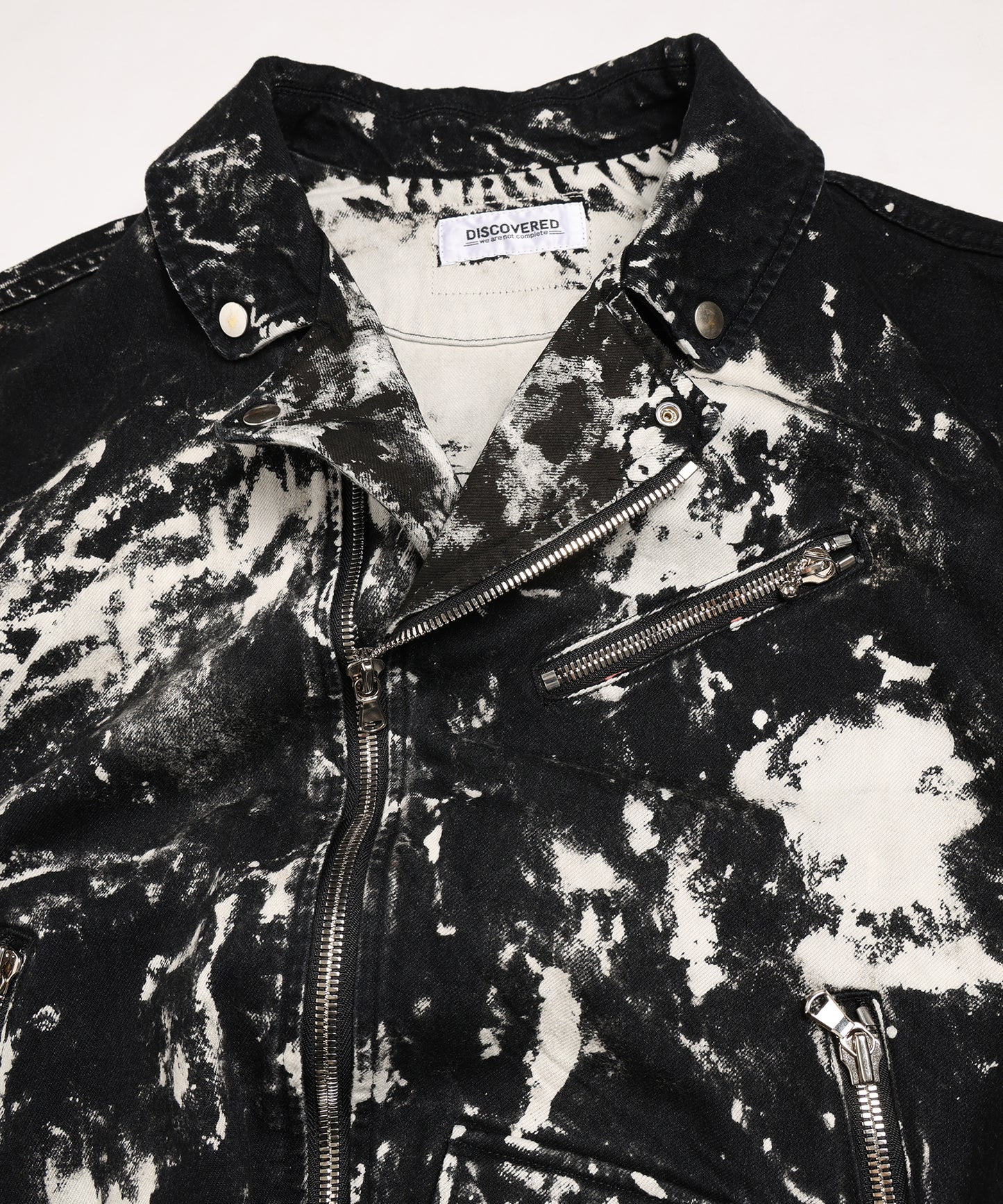 BLACK BLEACH W RIDERS BLOUSON