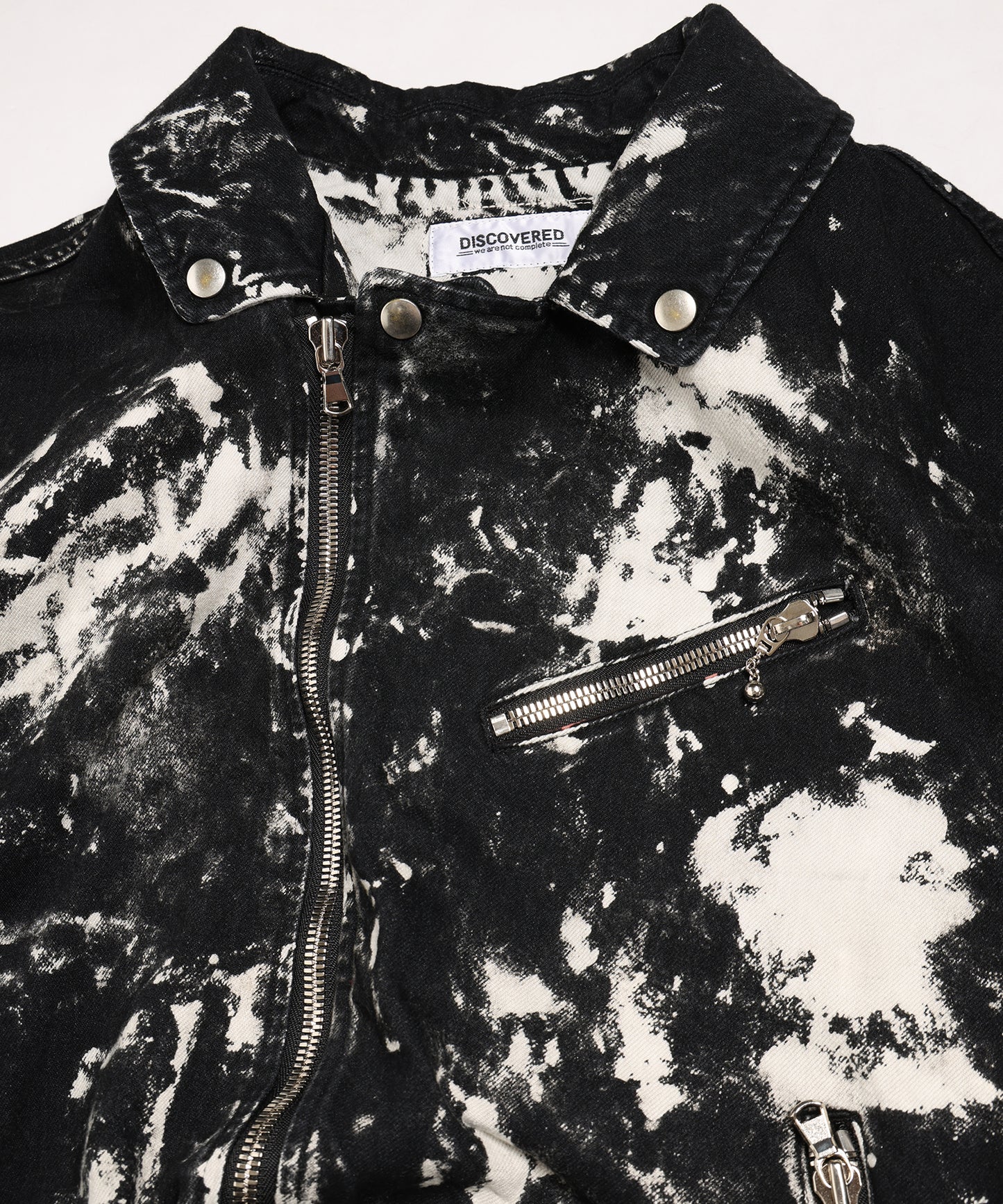 BLACK BLEACH W RIDERS BLOUSON