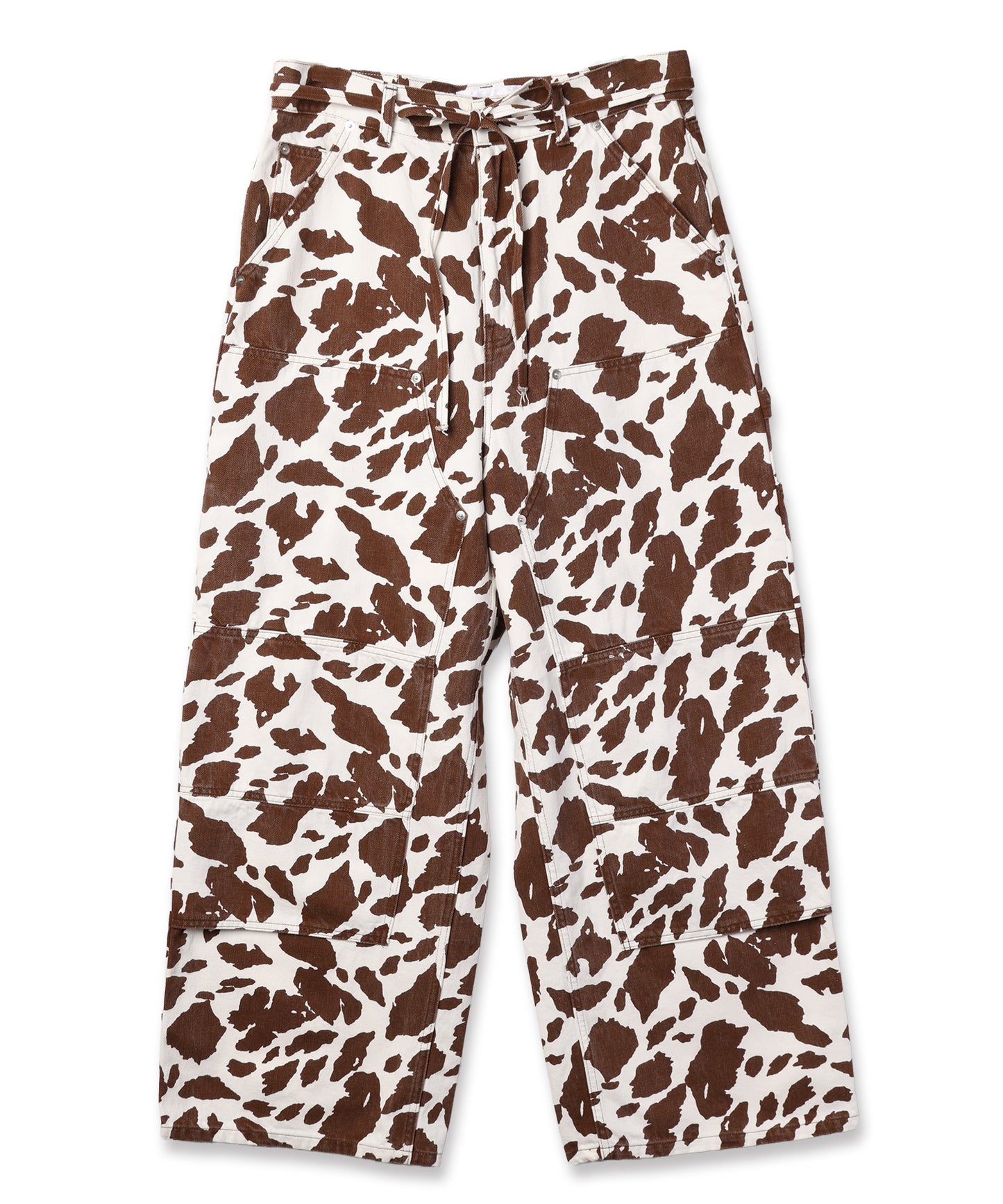 COW PRINT PAINTER PANTS
