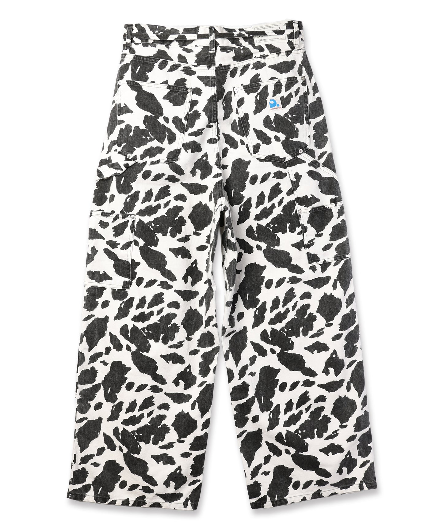 COW PRINT PAINTER PANTS