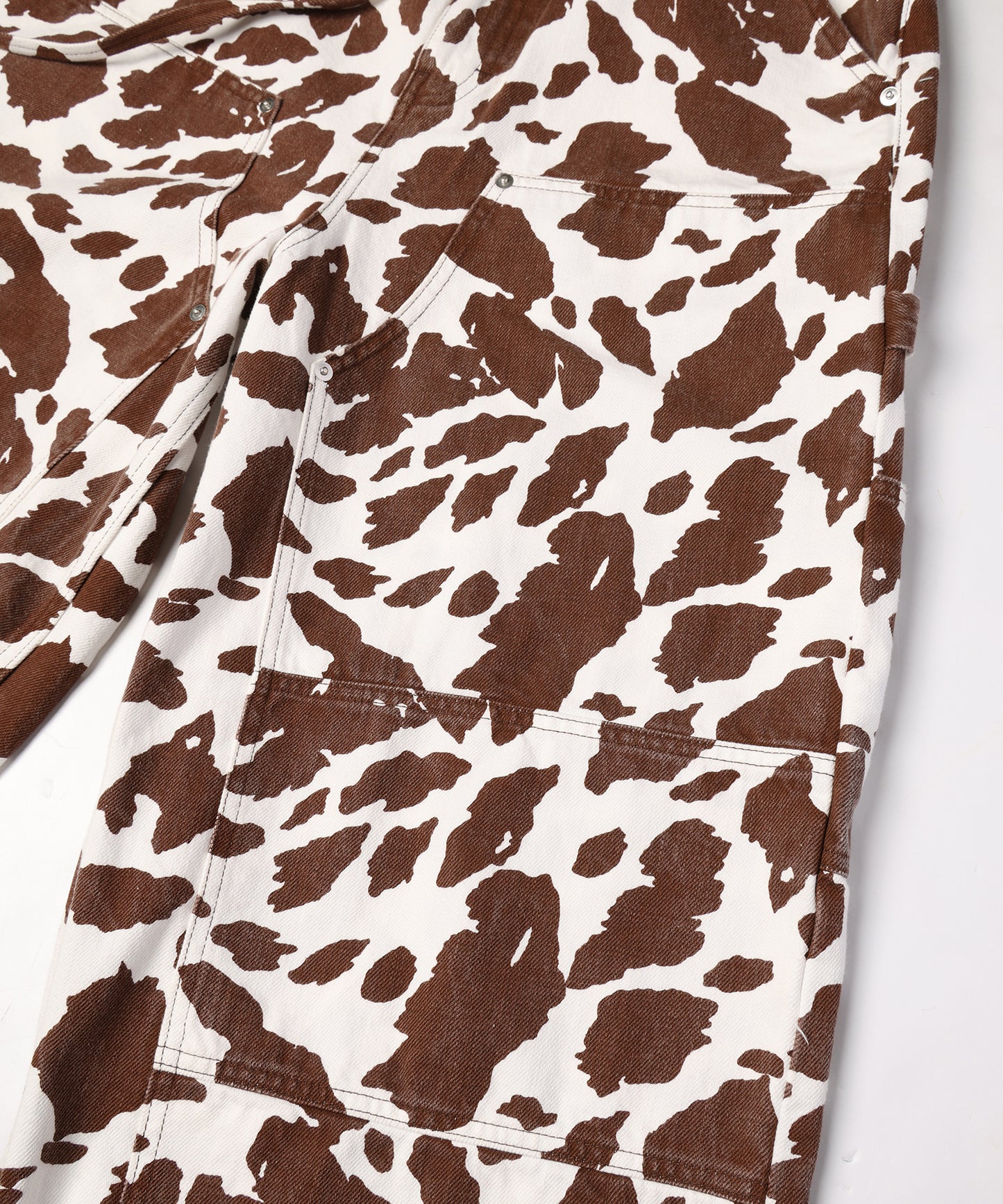 COW PRINT PAINTER PANTS