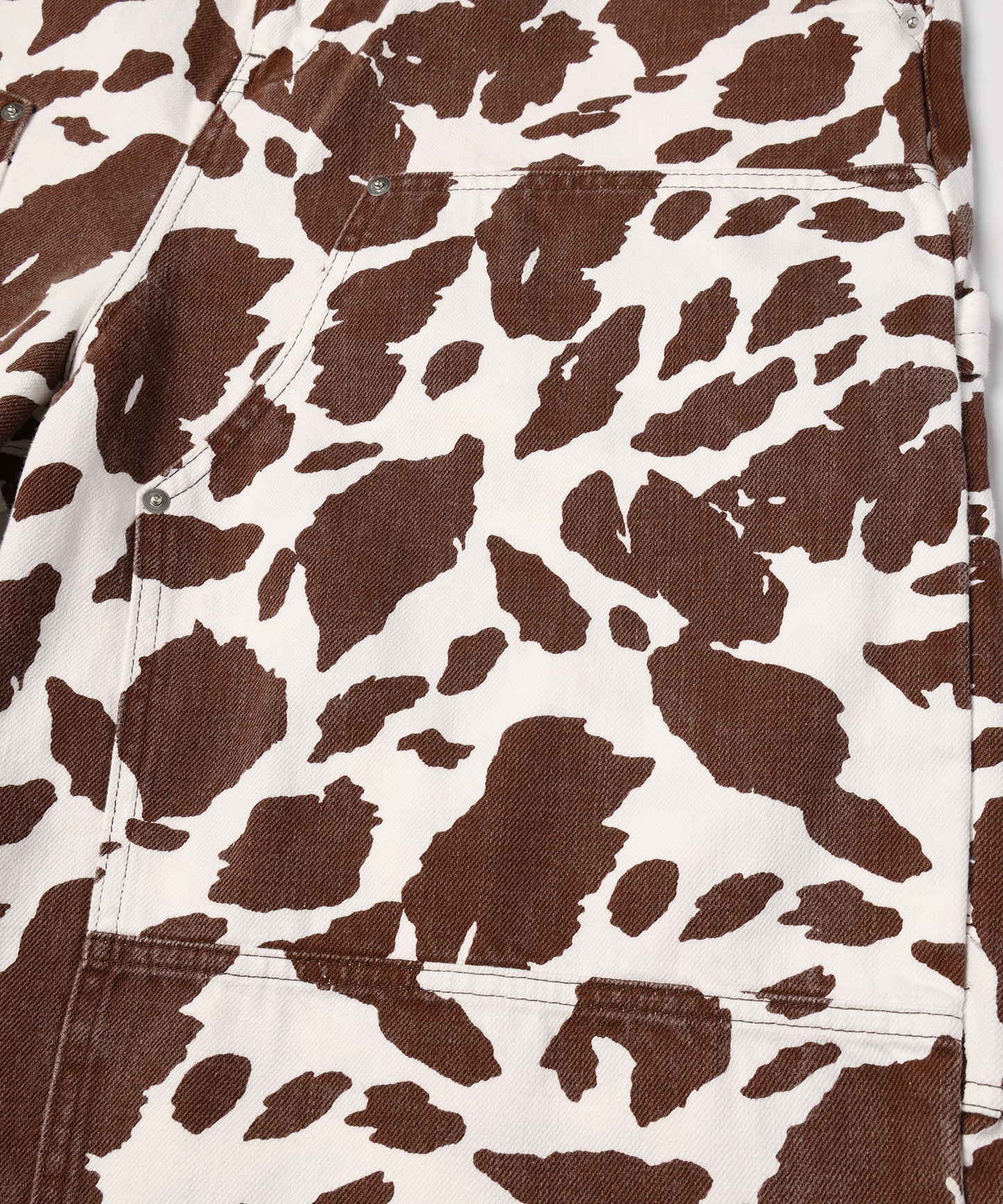COW PRINT DOUBLE KNEE SHORTS