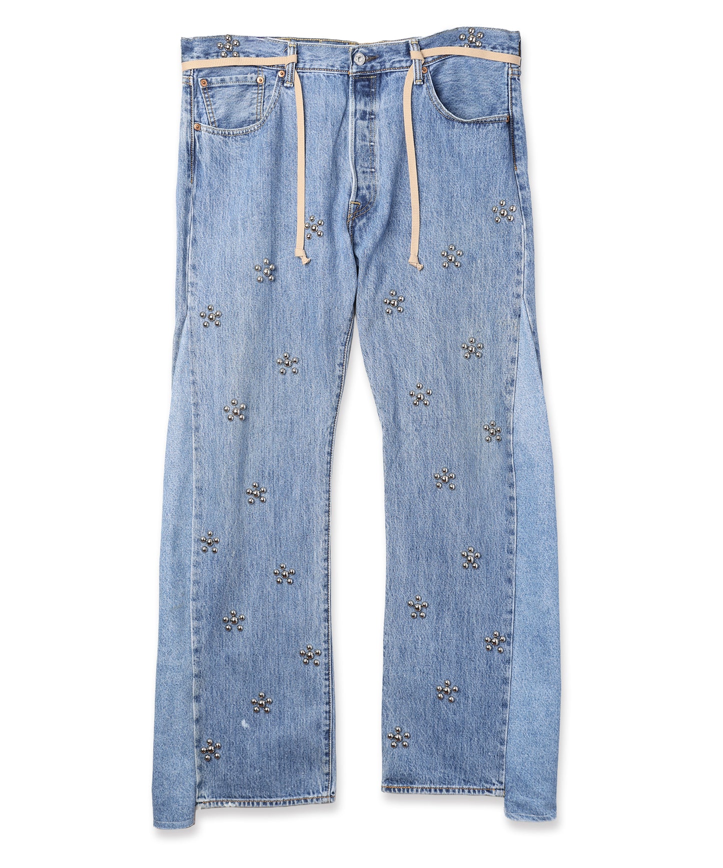 Flower Ramponi Studs Denim Pants
