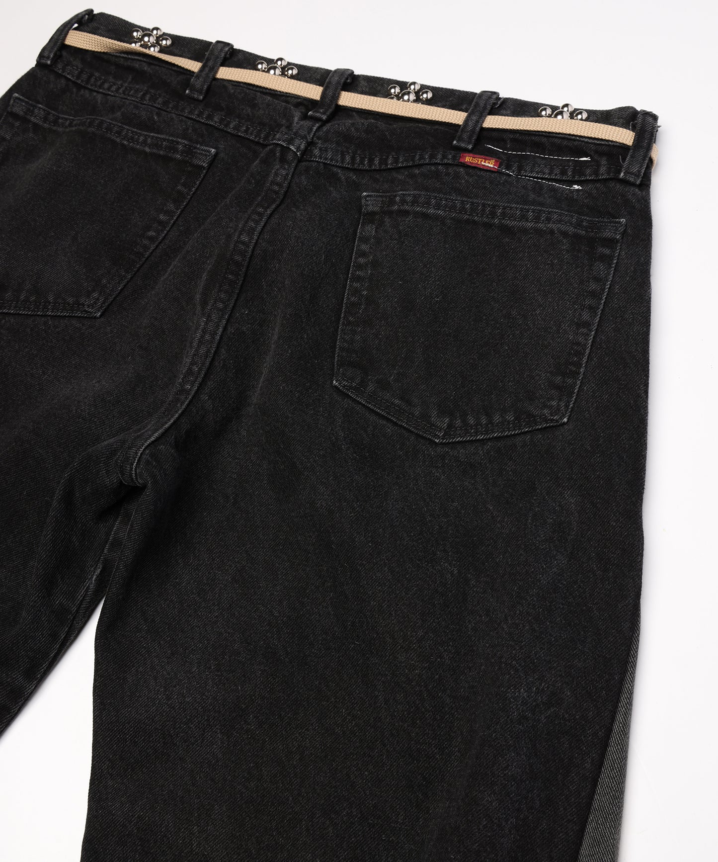 Flower Ramponi Studs Denim Pants