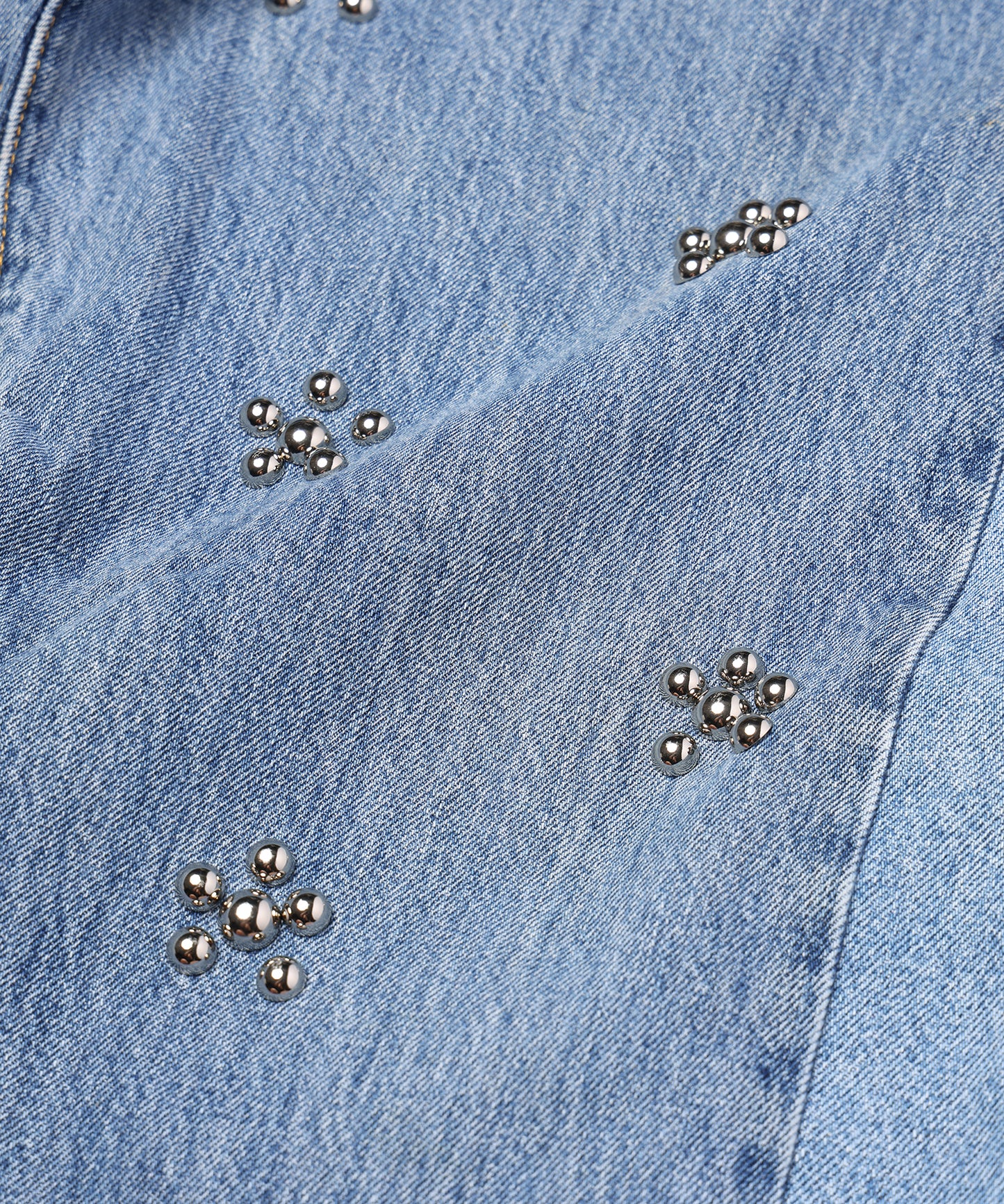 Flower Ramponi Studs Denim Pants