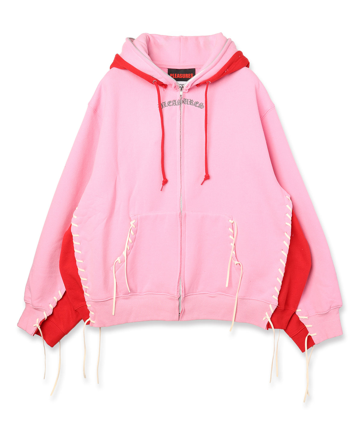 PLEASURES x DISCOVERED DOUBLE LAYERED HOODIE