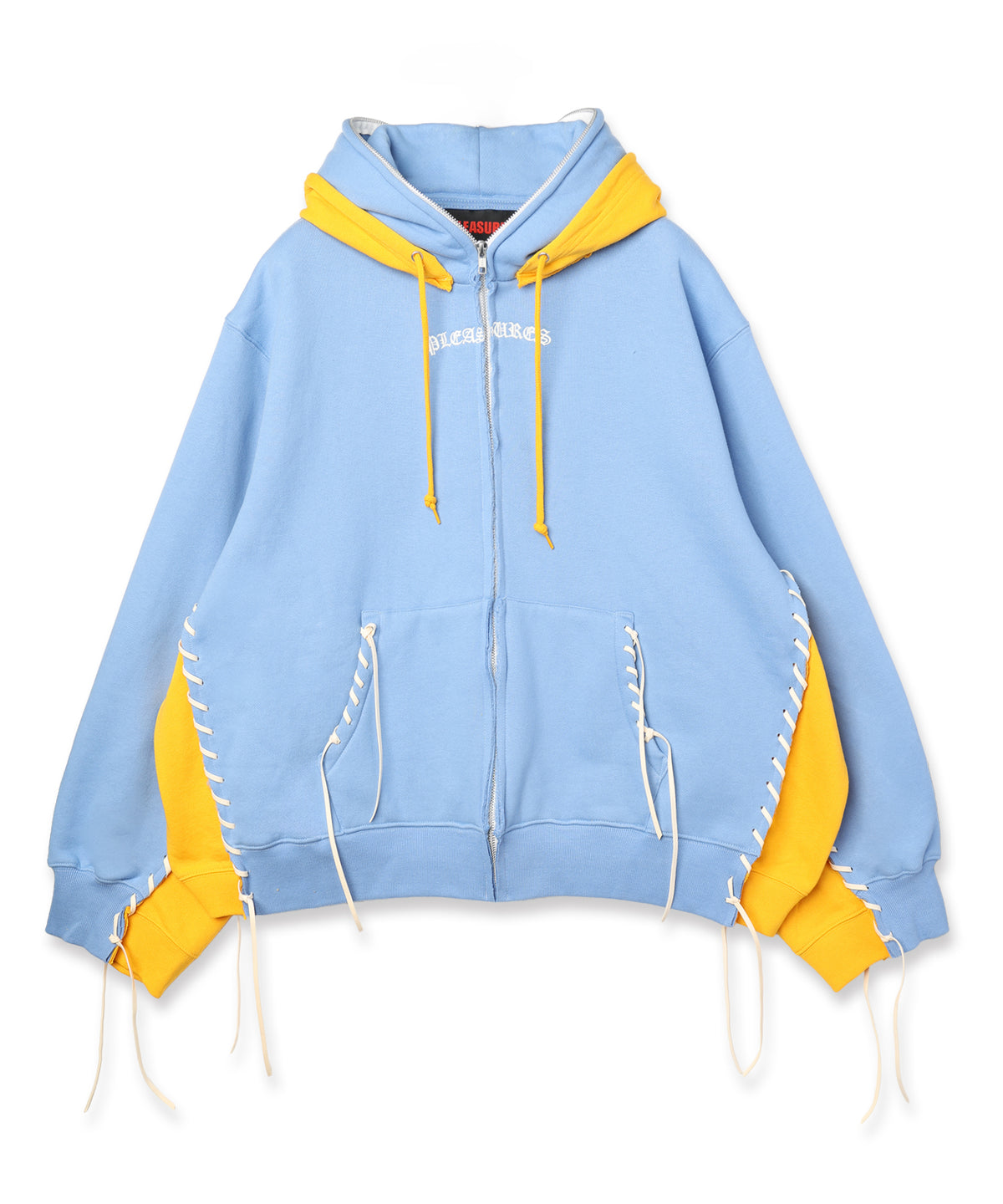 PLEASURES x DISCOVERED DOUBLE LAYERED HOODIE
