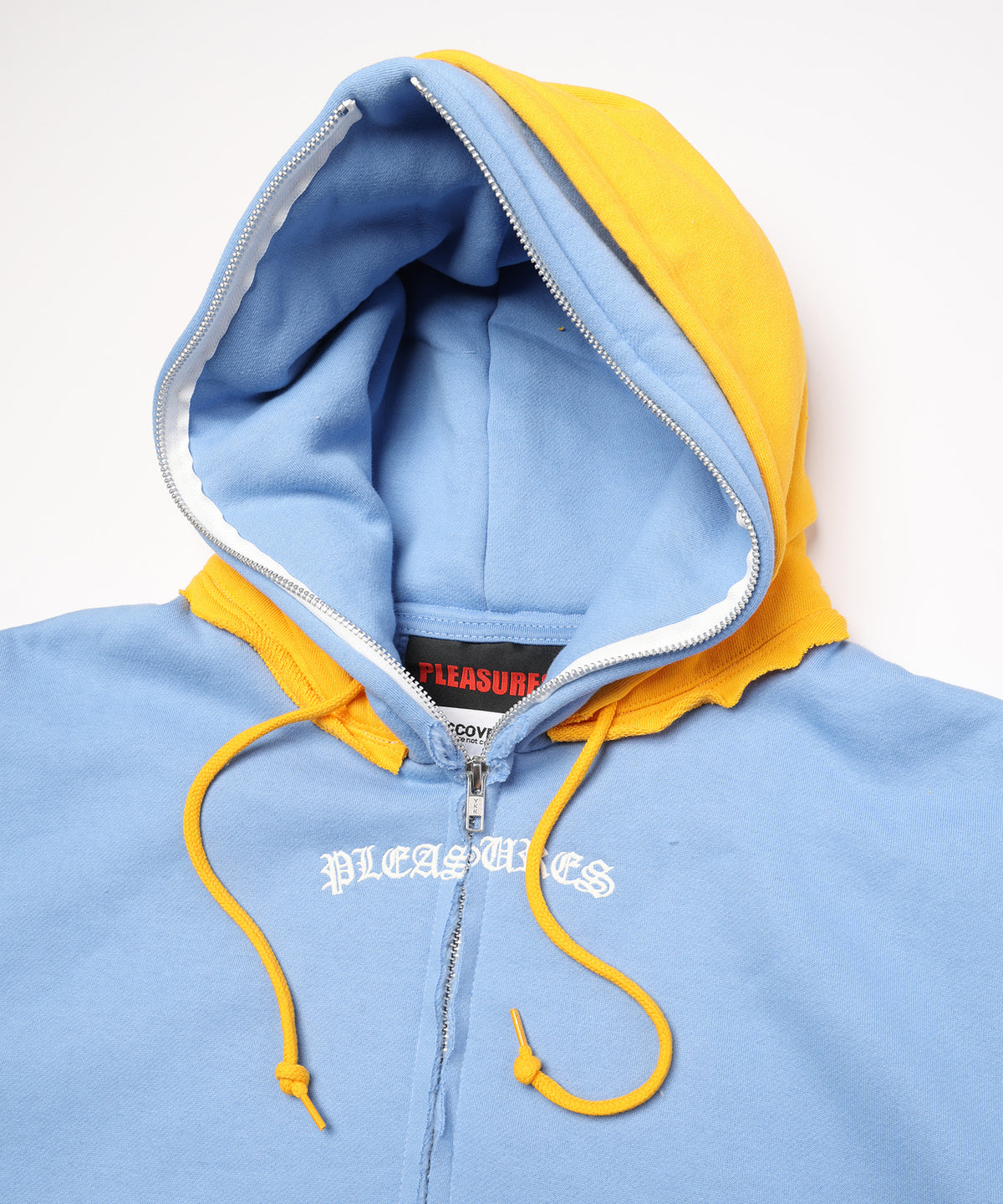 PLEASURES x DISCOVERED DOUBLE LAYERED HOODIE