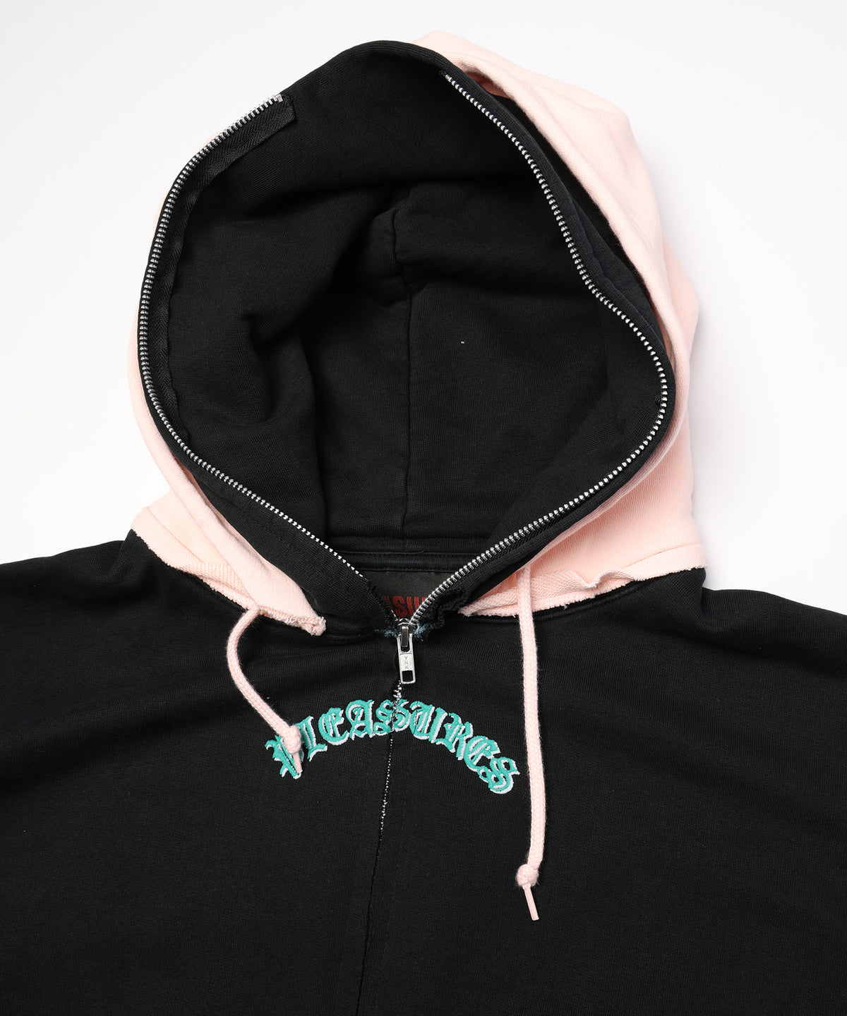 PLEASURES x DISCOVERED DOUBLE LAYERED HOODIE