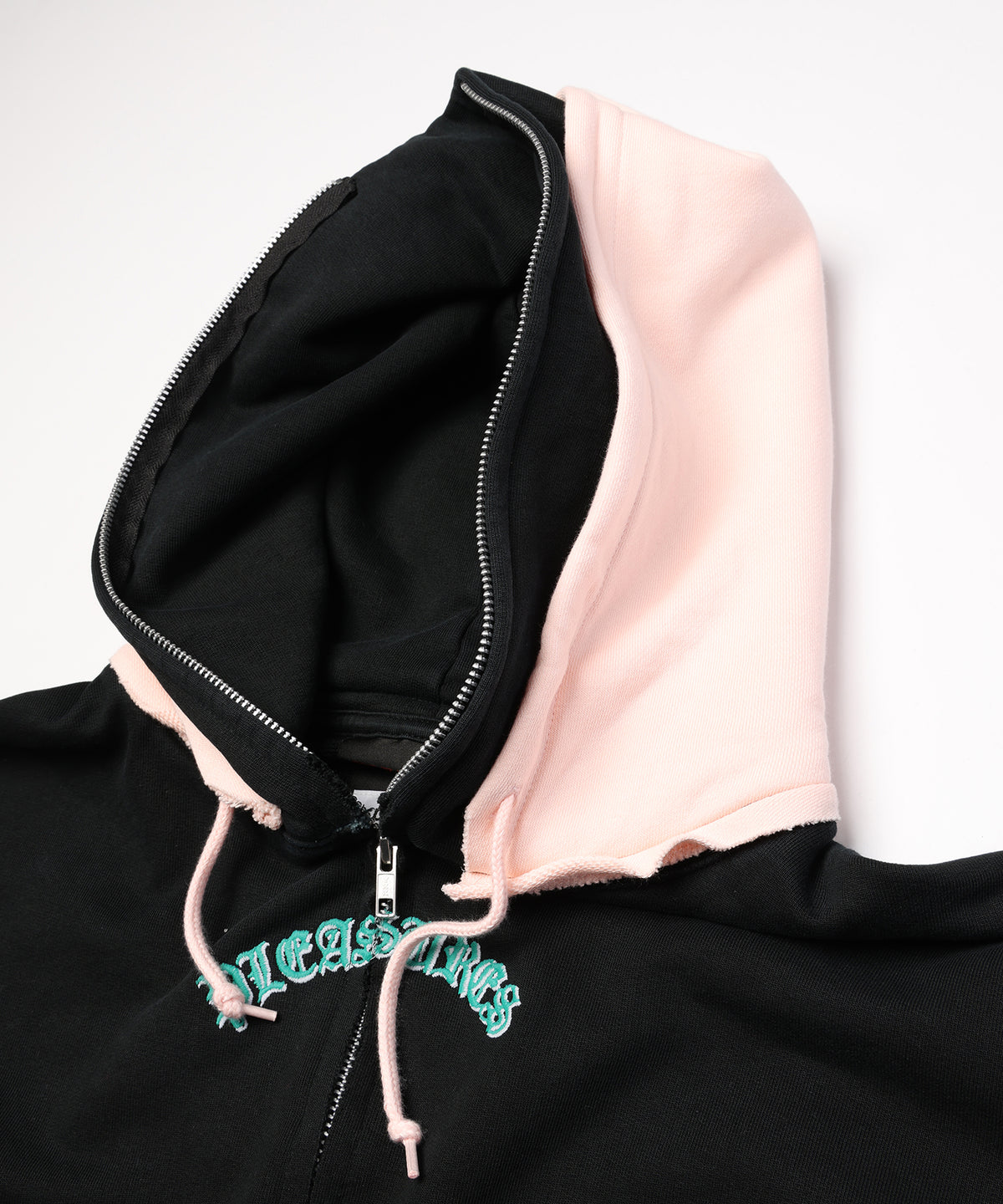 PLEASURES x DISCOVERED DOUBLE LAYERED HOODIE