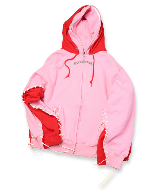 PLEASURES x DISCOVERED DOUBLE LAYERED HOODIE