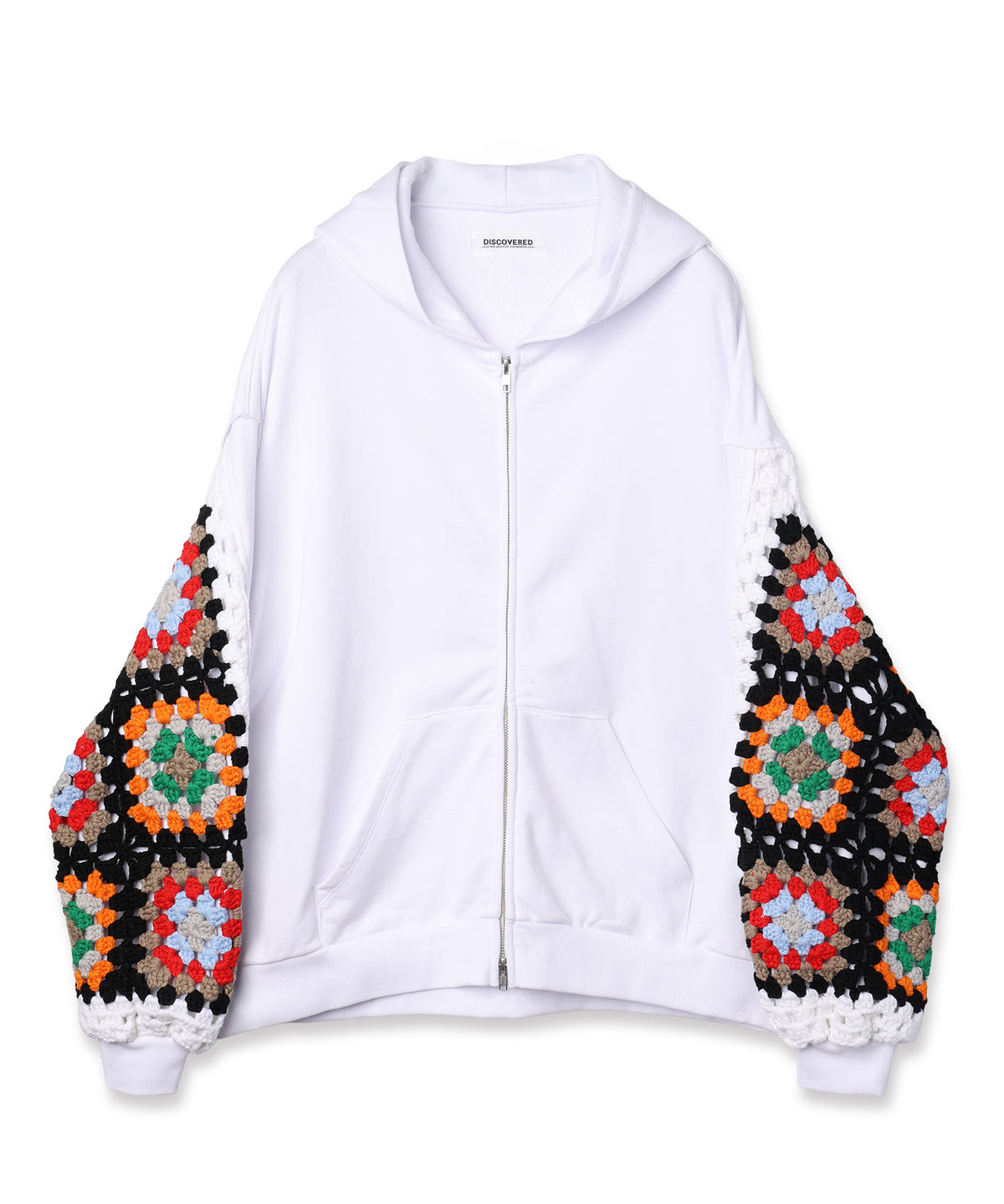 CROCHET SLEEVE SWEAT PARKA