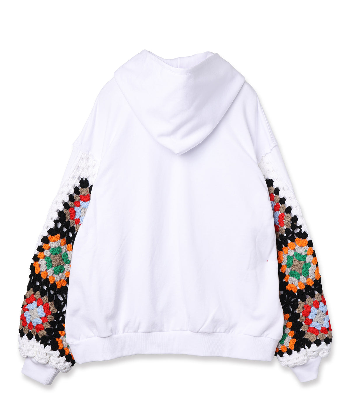 CROCHET SLEEVE SWEAT PARKA