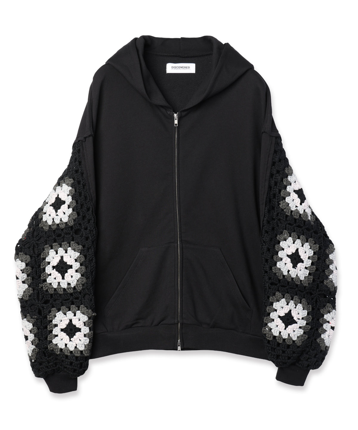 CROCHET SLEEVE SWEAT PARKA
