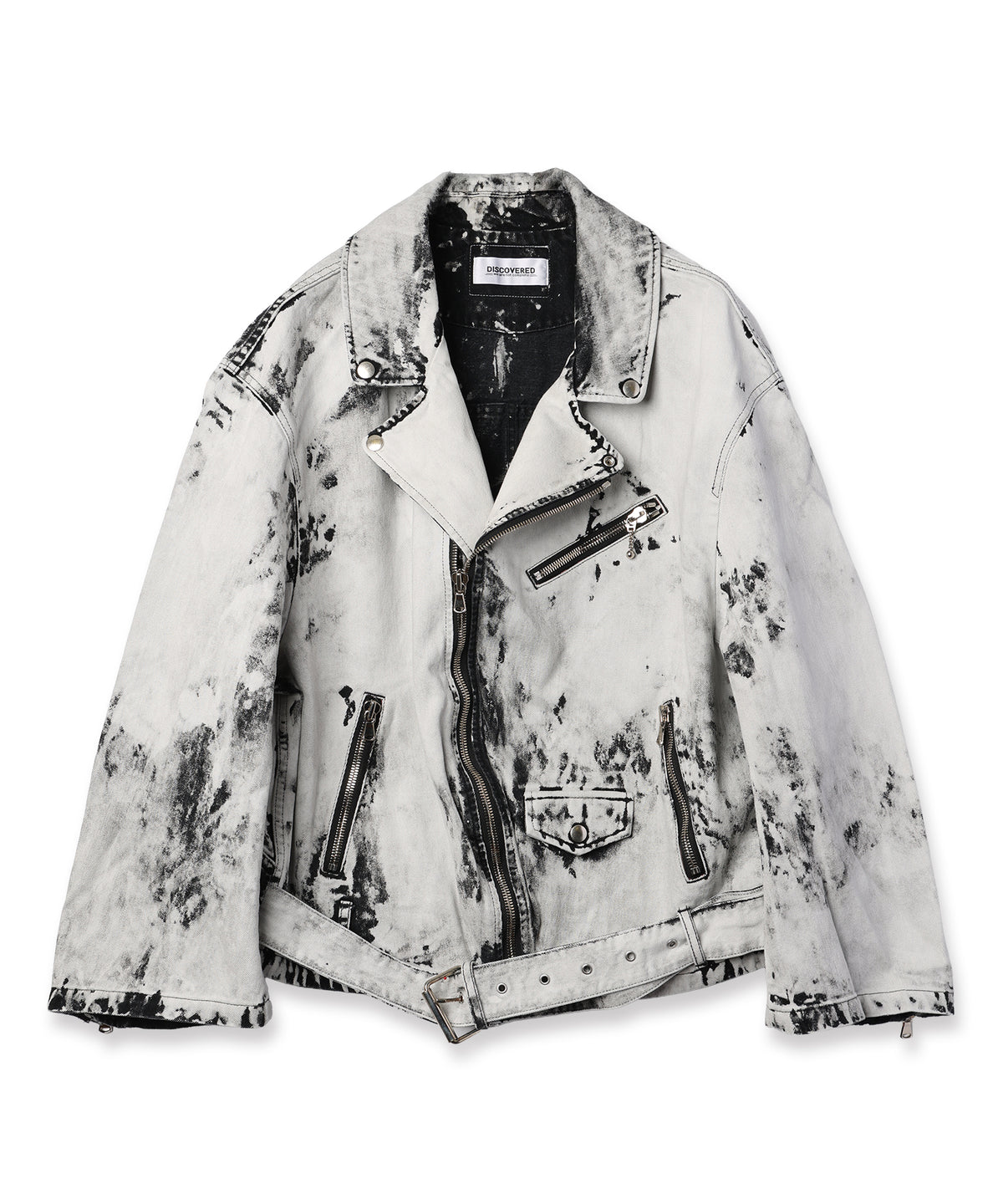 BLACK BLEACH W RIDERS BLOUSON