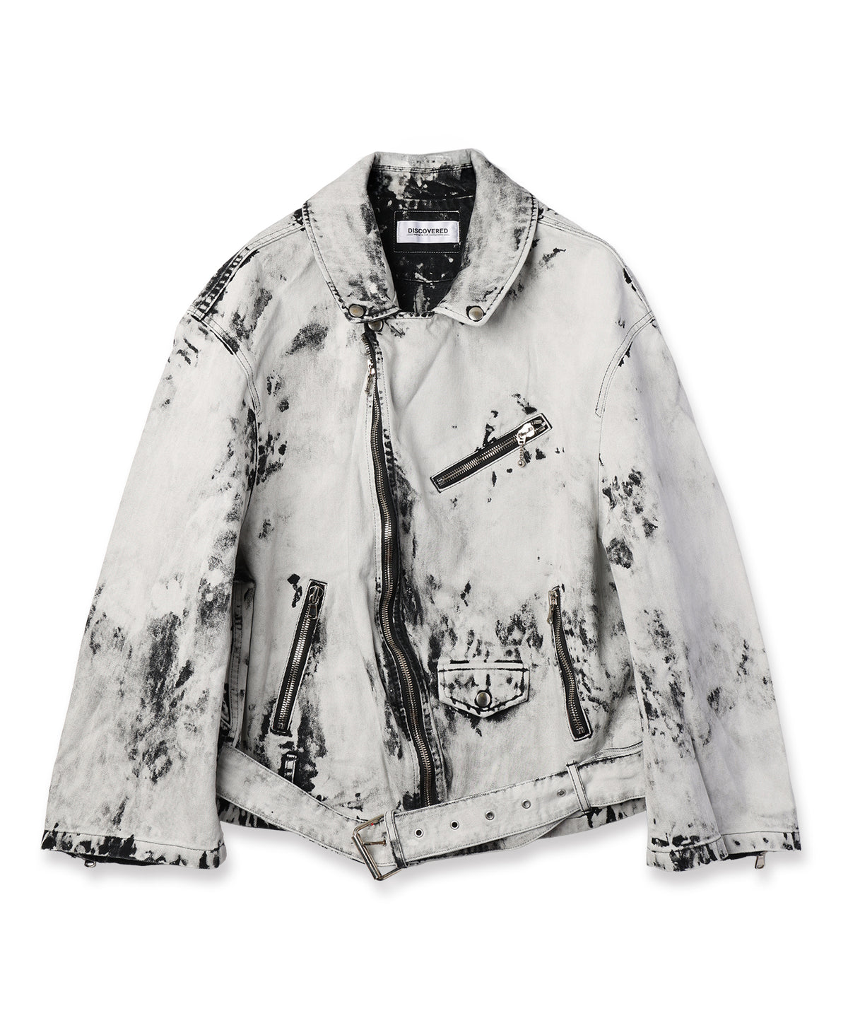 BLACK BLEACH W RIDERS BLOUSON