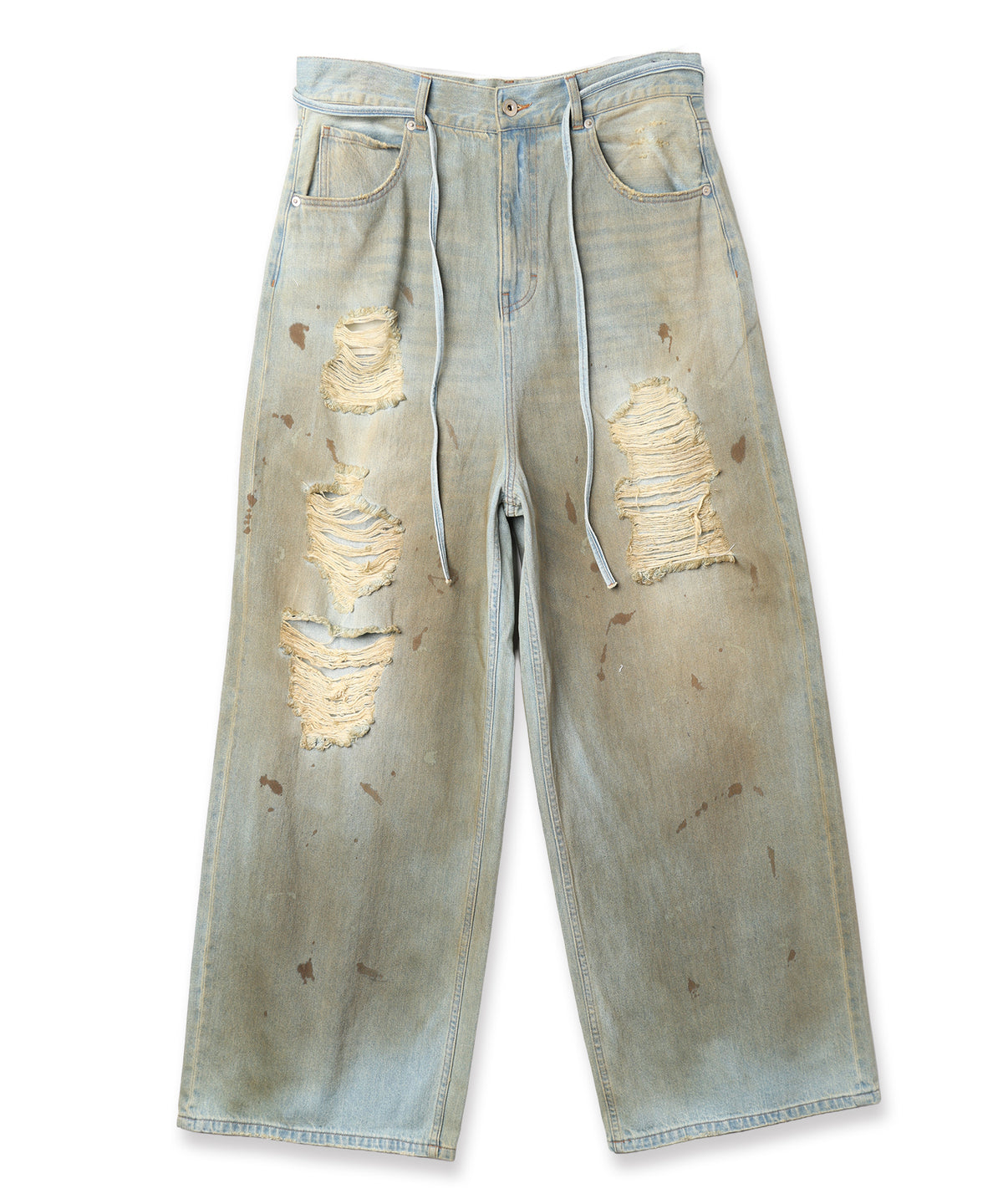 CRASH DENIM PANTS