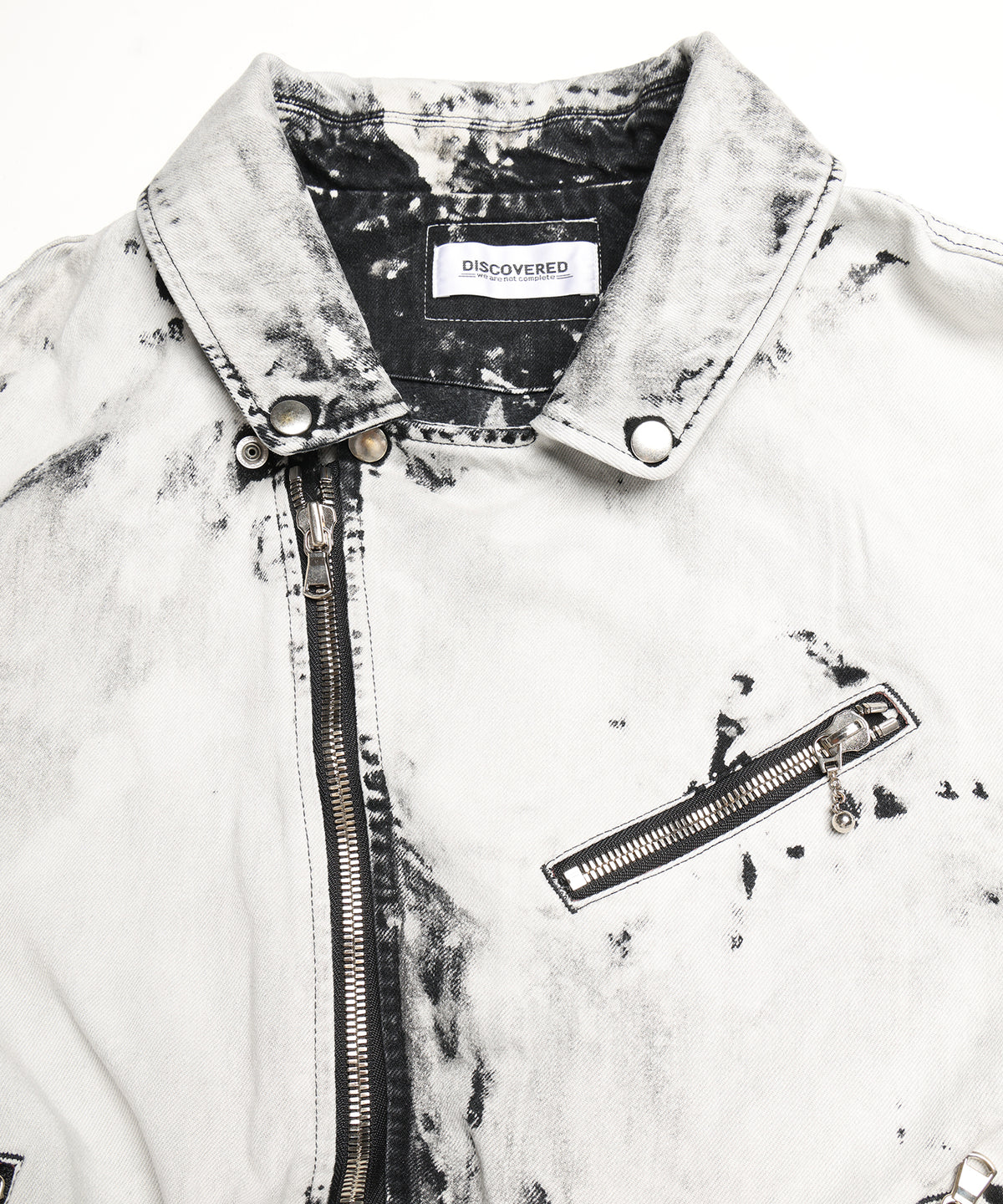 BLACK BLEACH W RIDERS BLOUSON