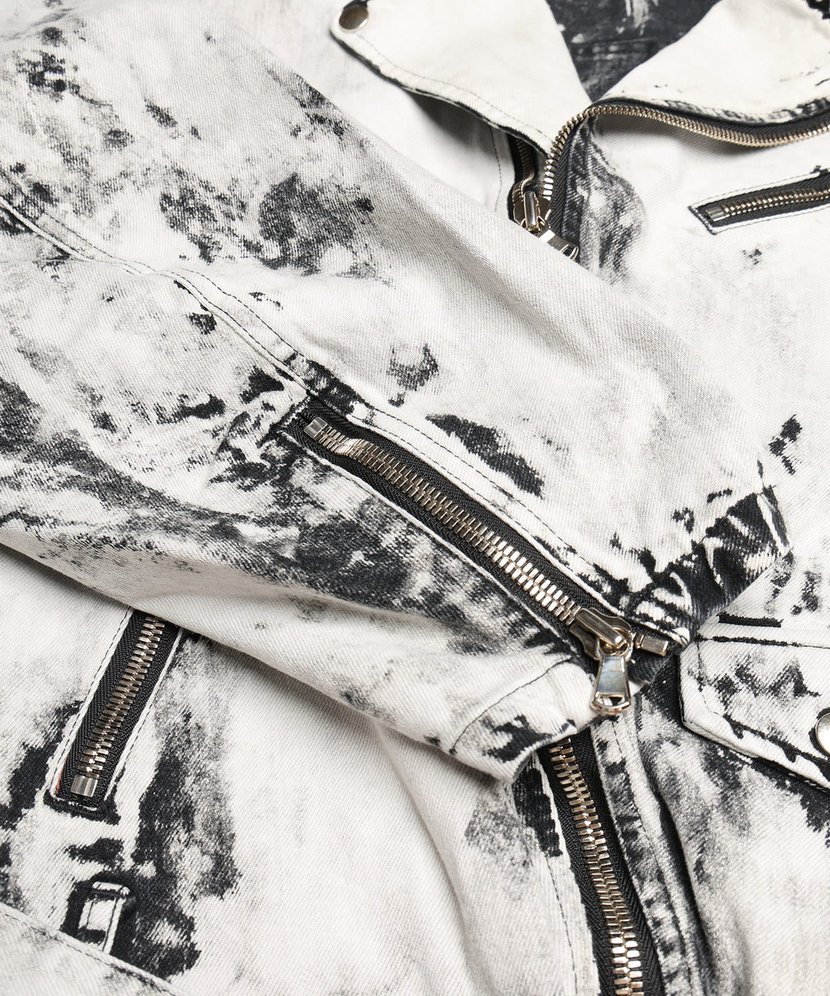 BLACK BLEACH W RIDERS BLOUSON