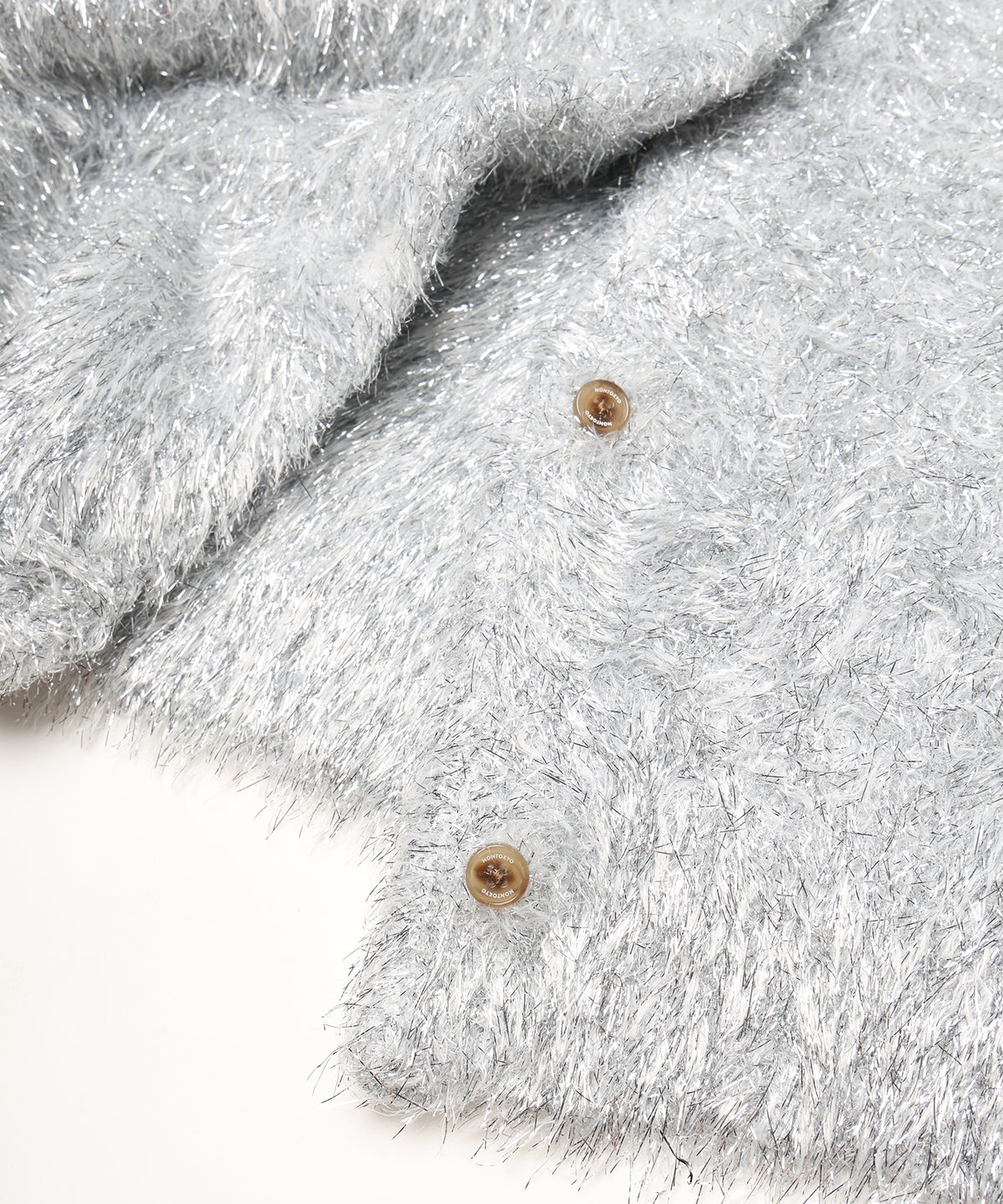 GLITTER SHAGGY KNIT CARDIGAN