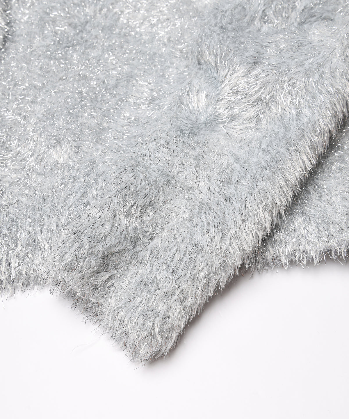 GLITTER SHAGGY KNIT CARDIGAN