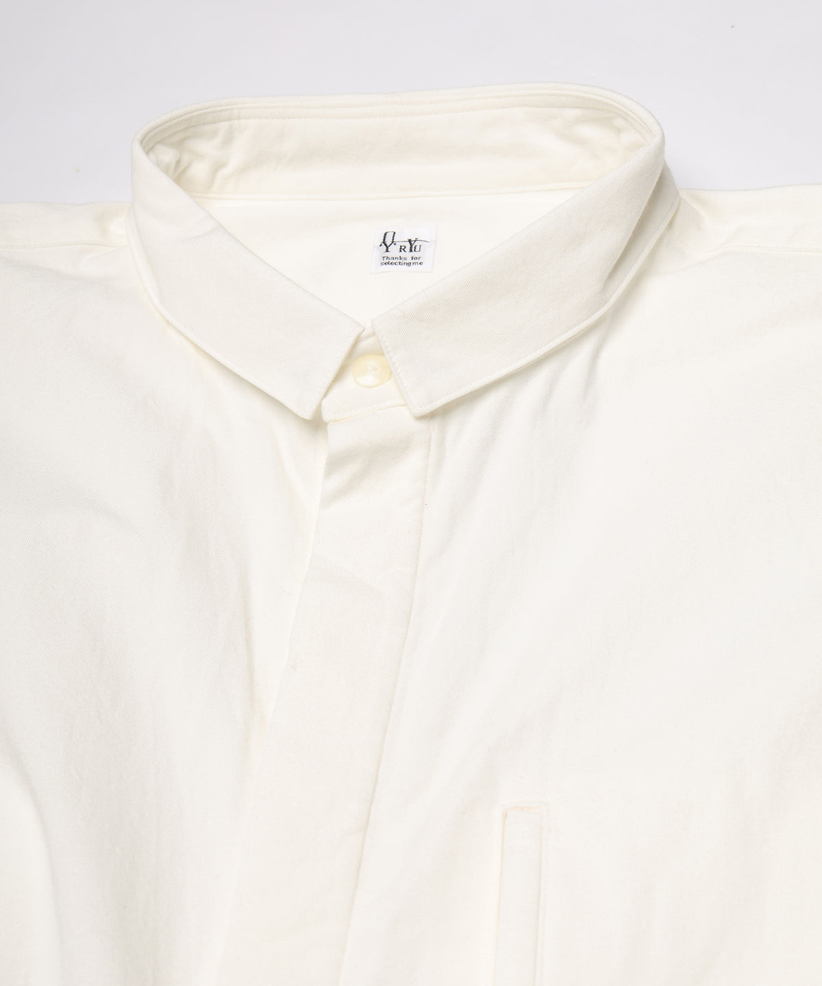 square collar over shirt