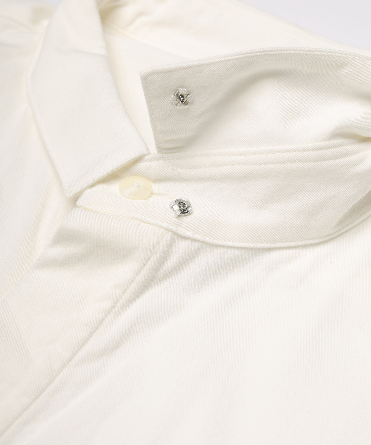 square collar over shirt