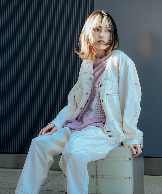 ノーカラーブルゾン