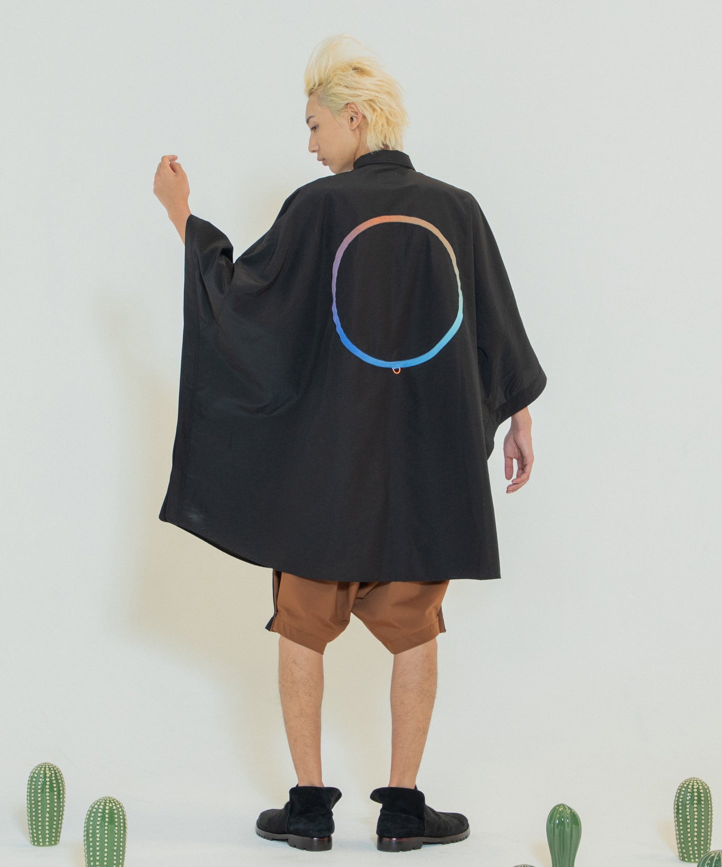 Packable Circle Poncho Shirt